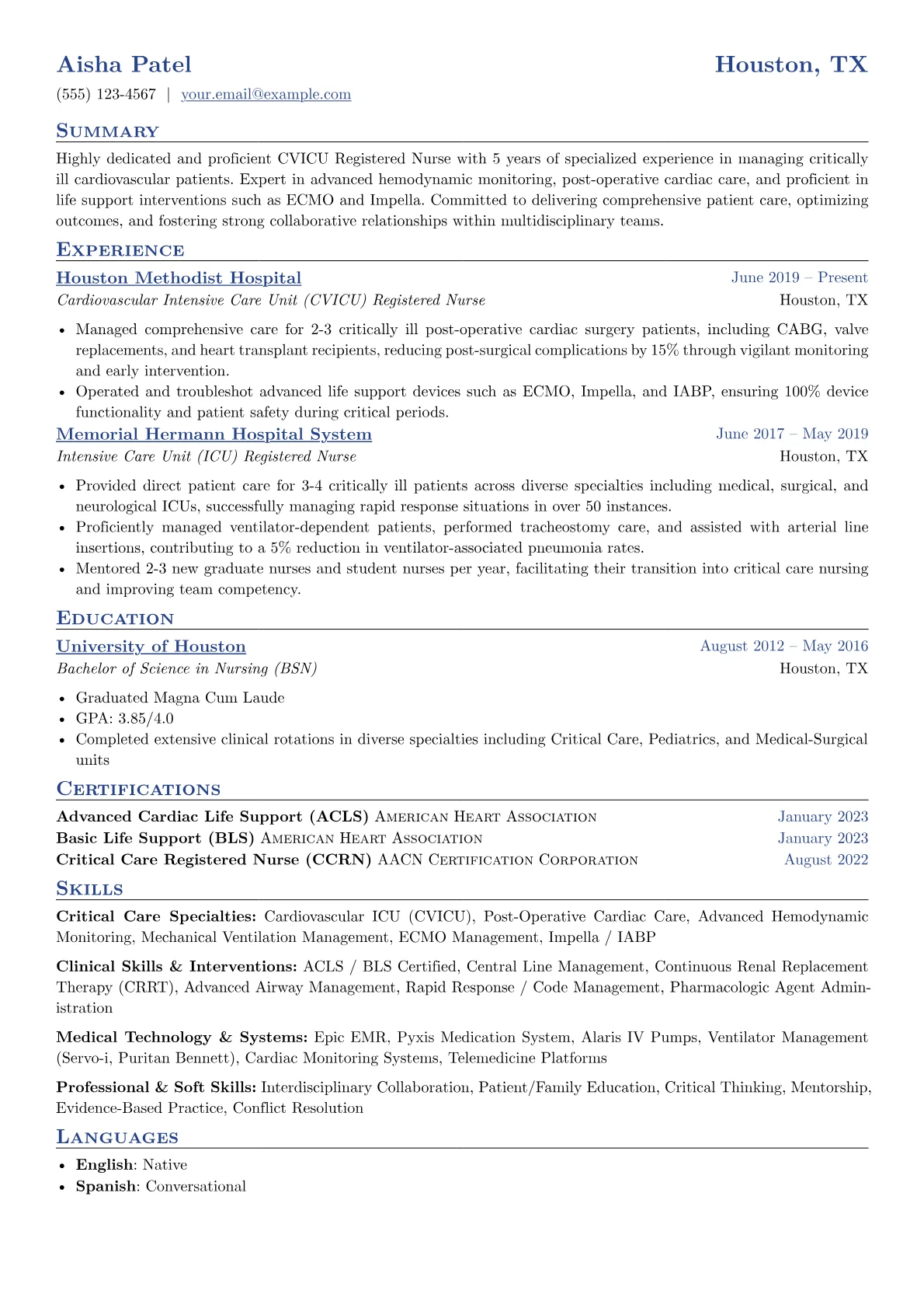 Critical Care Specialties version - Page 1