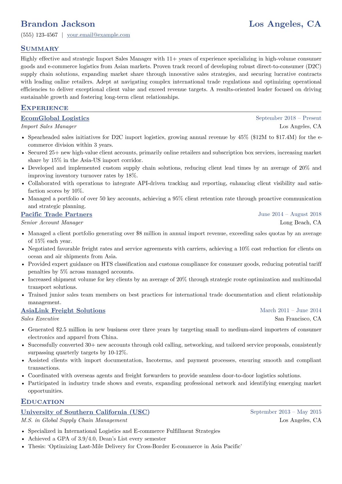 Import Sales Manager version - Page 1