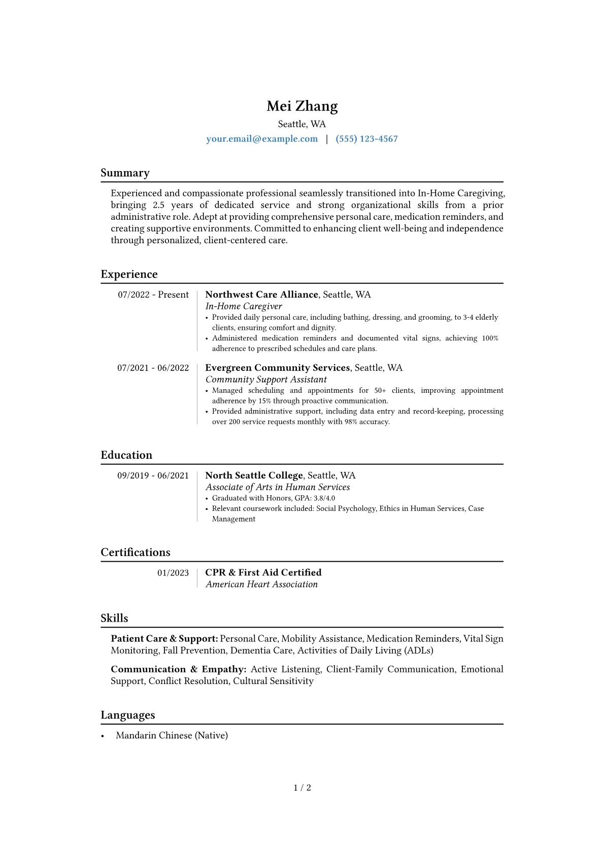 Career changer version - Page 1