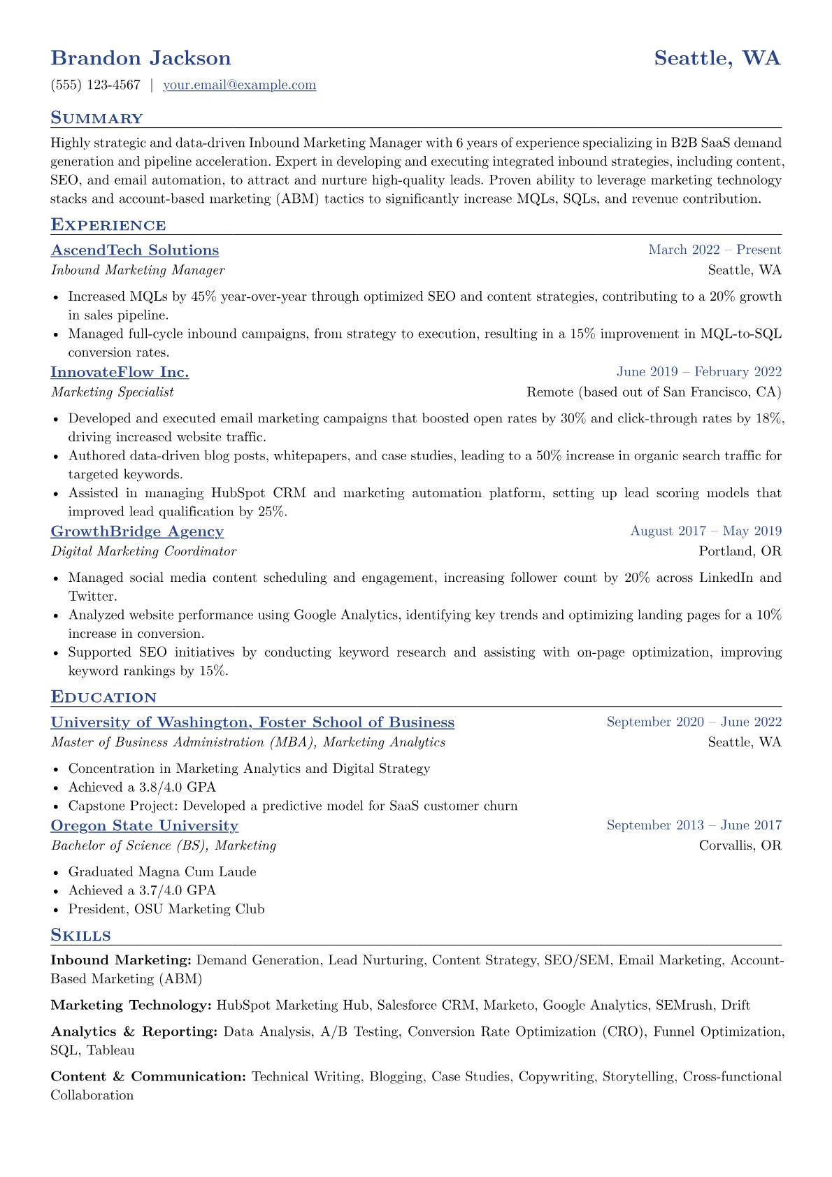 B2B SaaS Demand Gen Focus version - Page 1