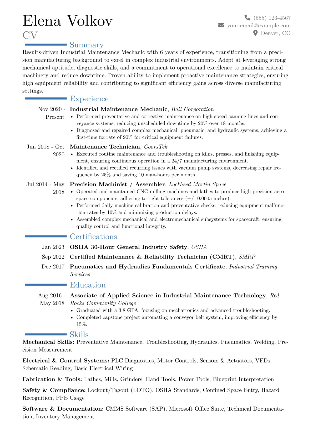 Career changer version - Page 1