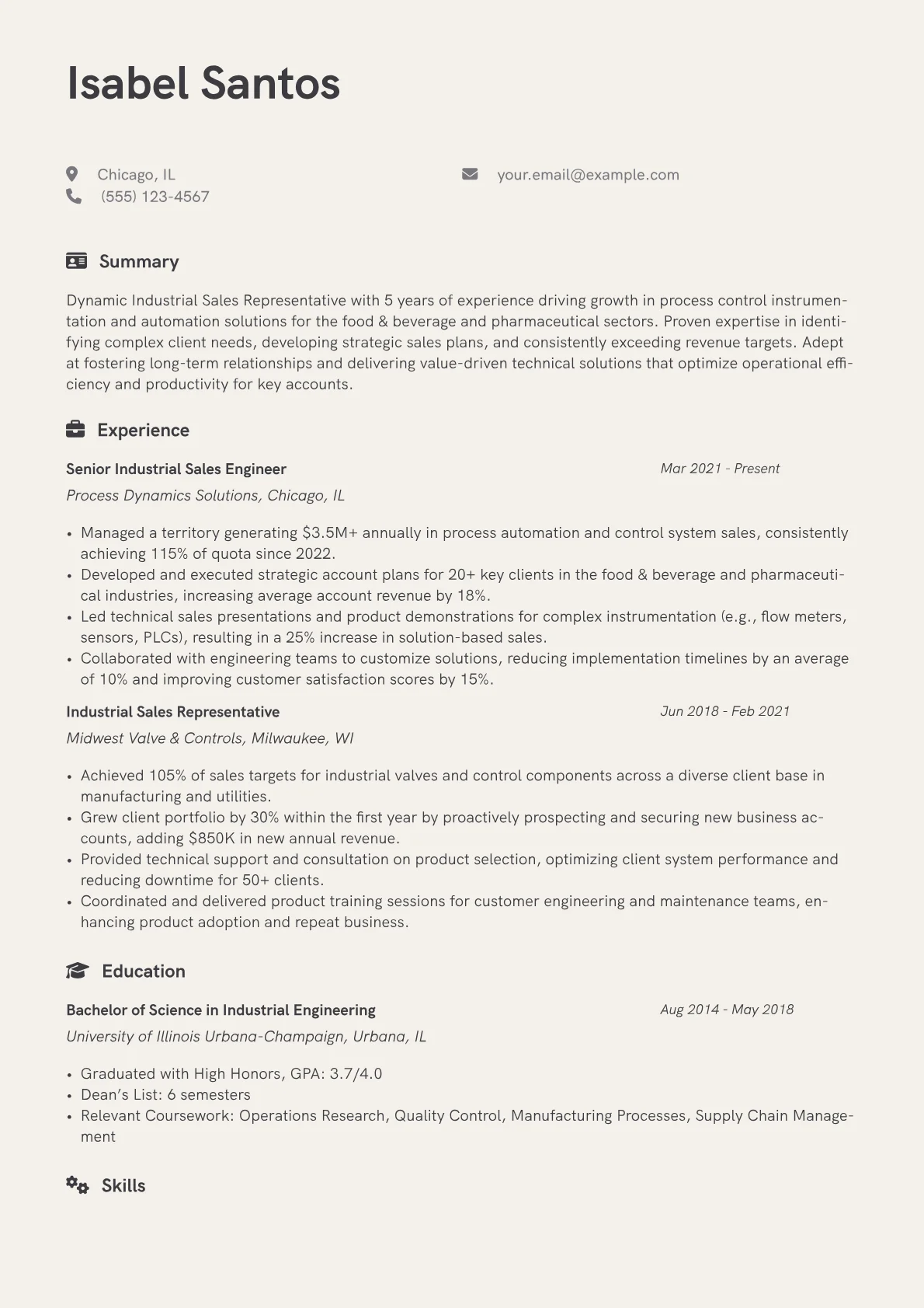 Industrial Sales version - Page 1