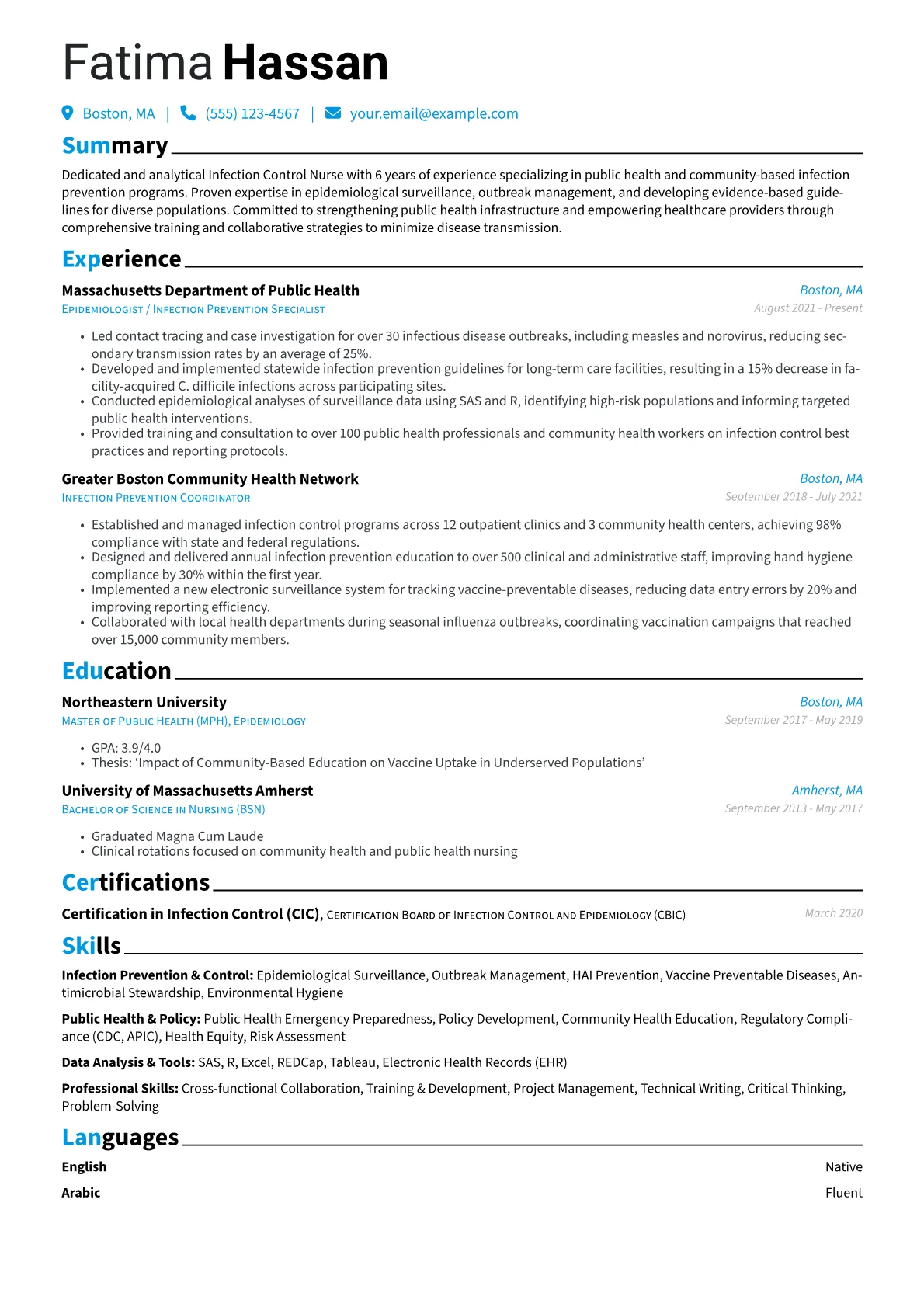 Public Health Specialist version - Page 1