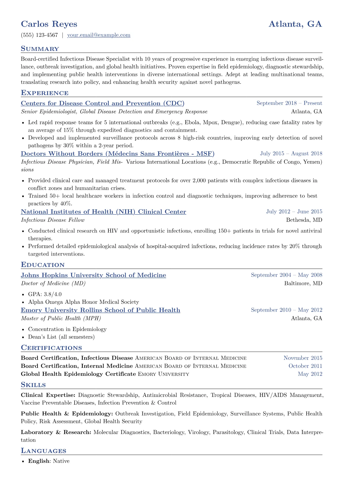 Clinical Expertise version - Page 1