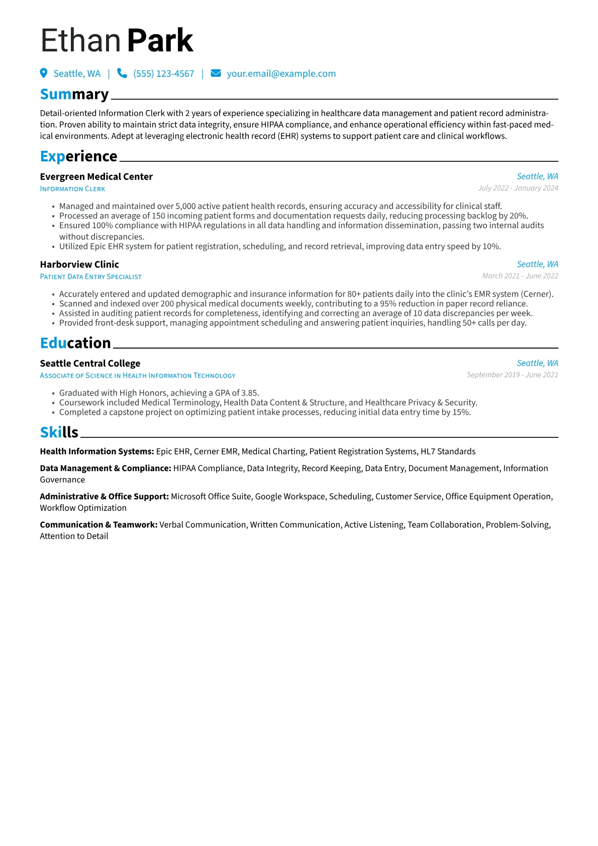 Healthcare Data Focus version - Page 1