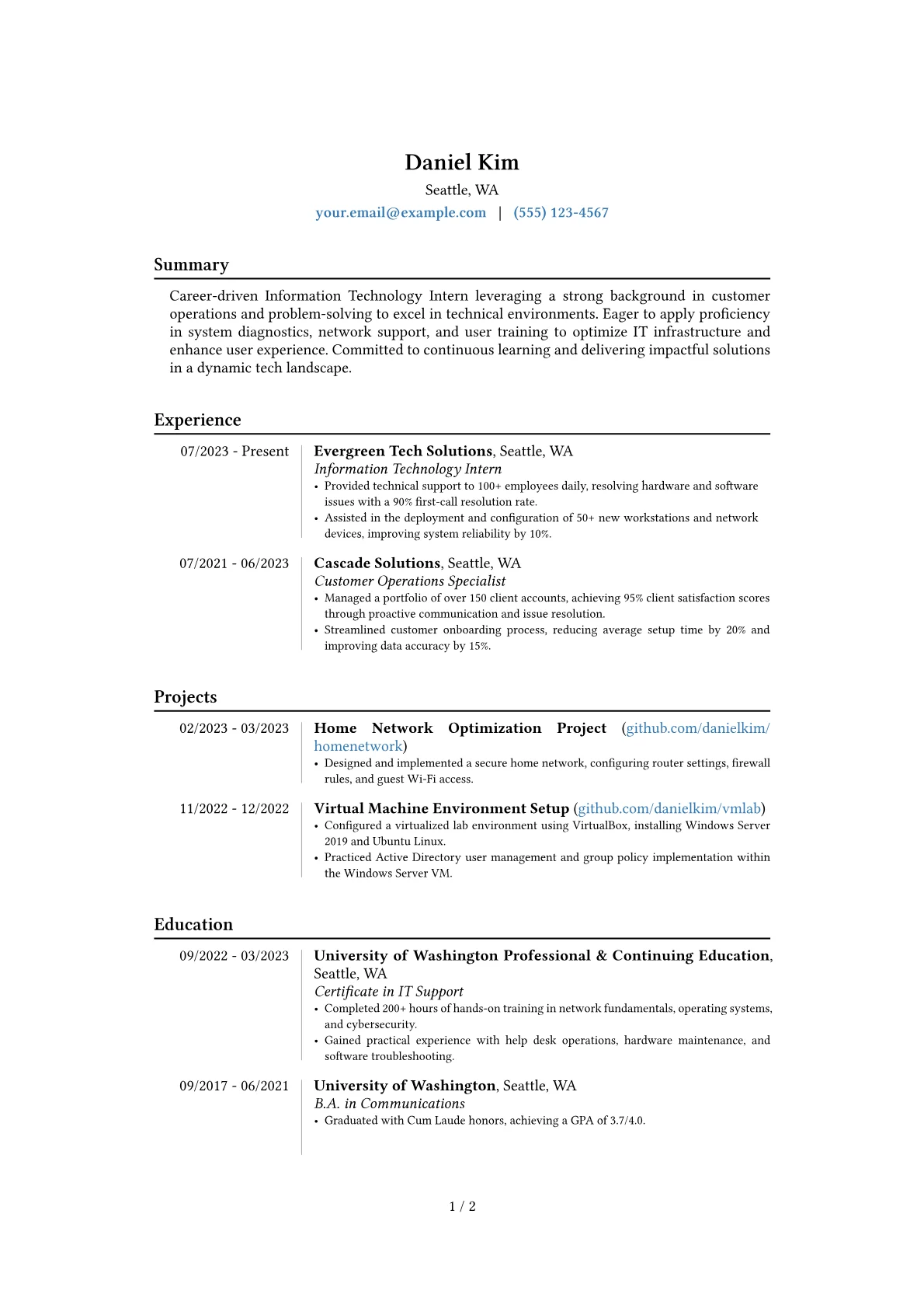 Career changer version - Page 1