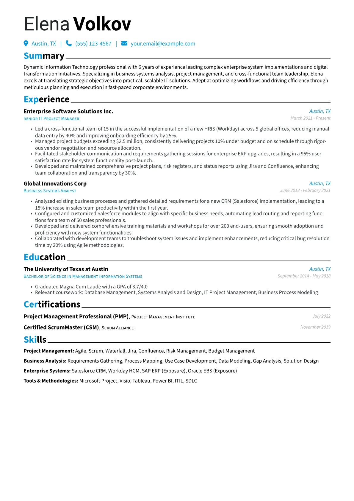 Project Management version - Page 1
