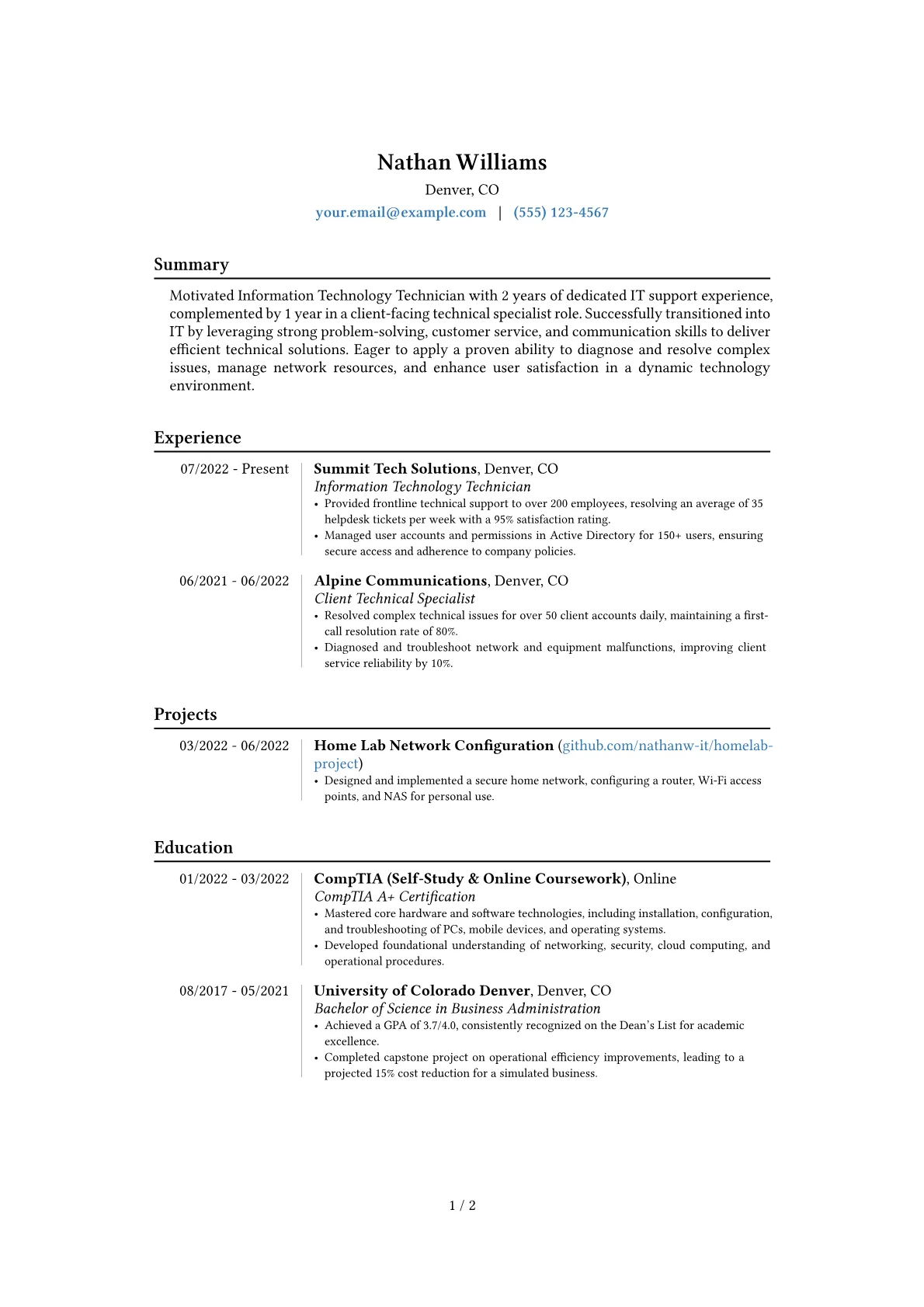 Career changer version - Page 1