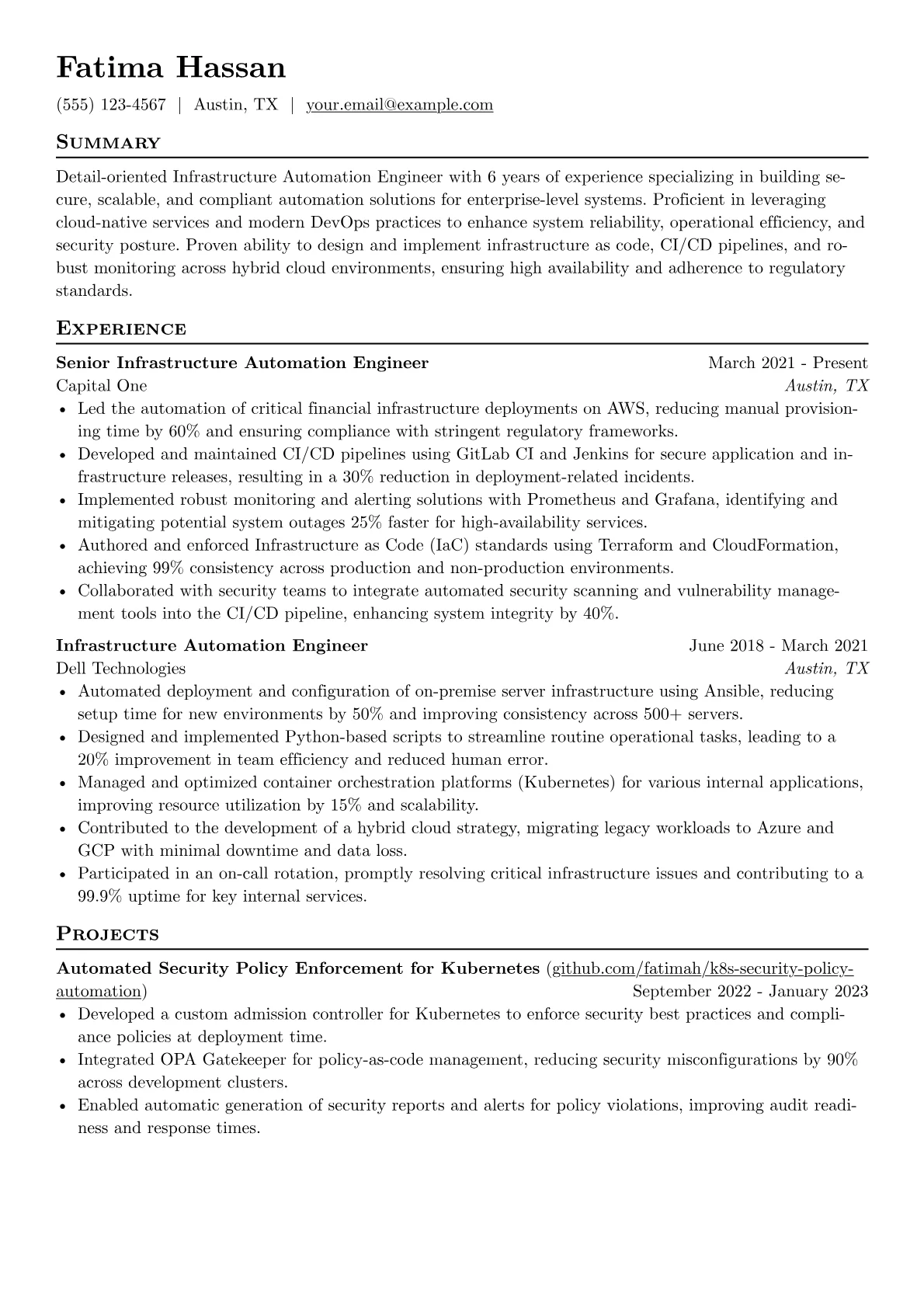 Infrastructure version - Page 1