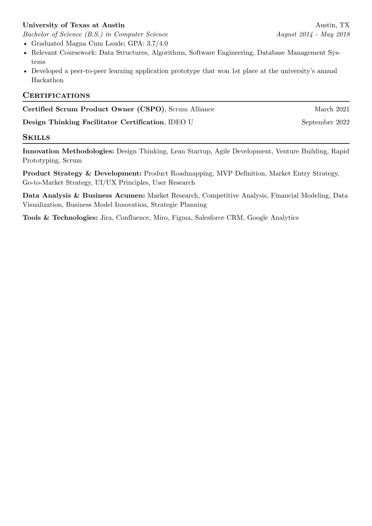 Innovation Consultant resume example, Innovation Consultant, page 2