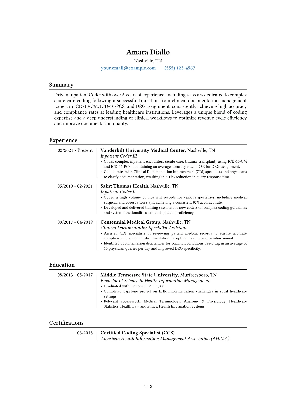 Career changer version - Page 1