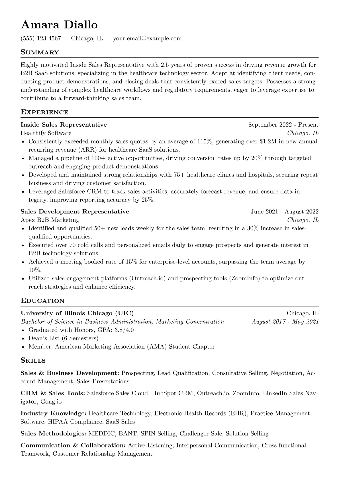 Healthcare SaaS Inside version - Page 1
