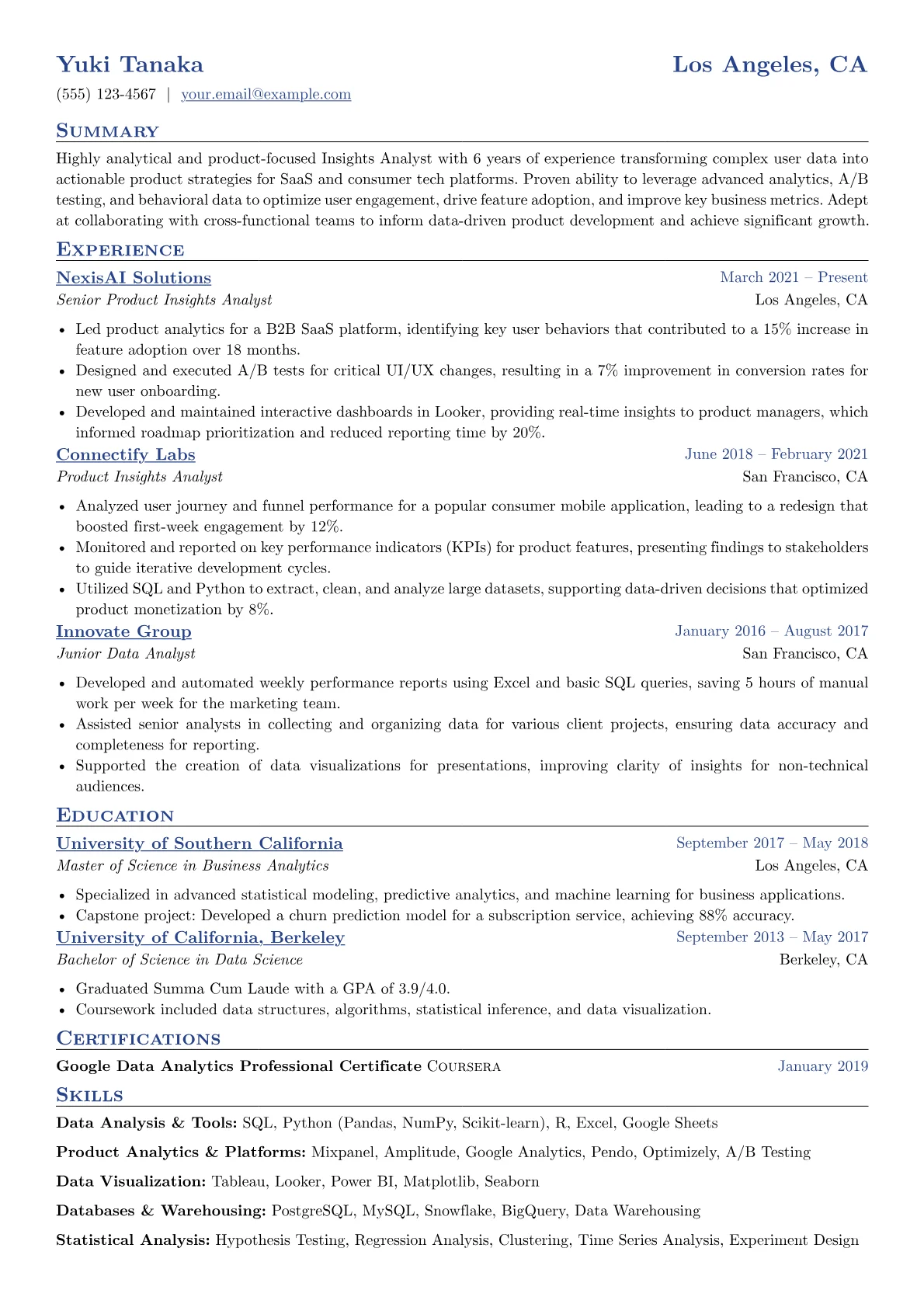 Product-Focused Analyst version - Page 1