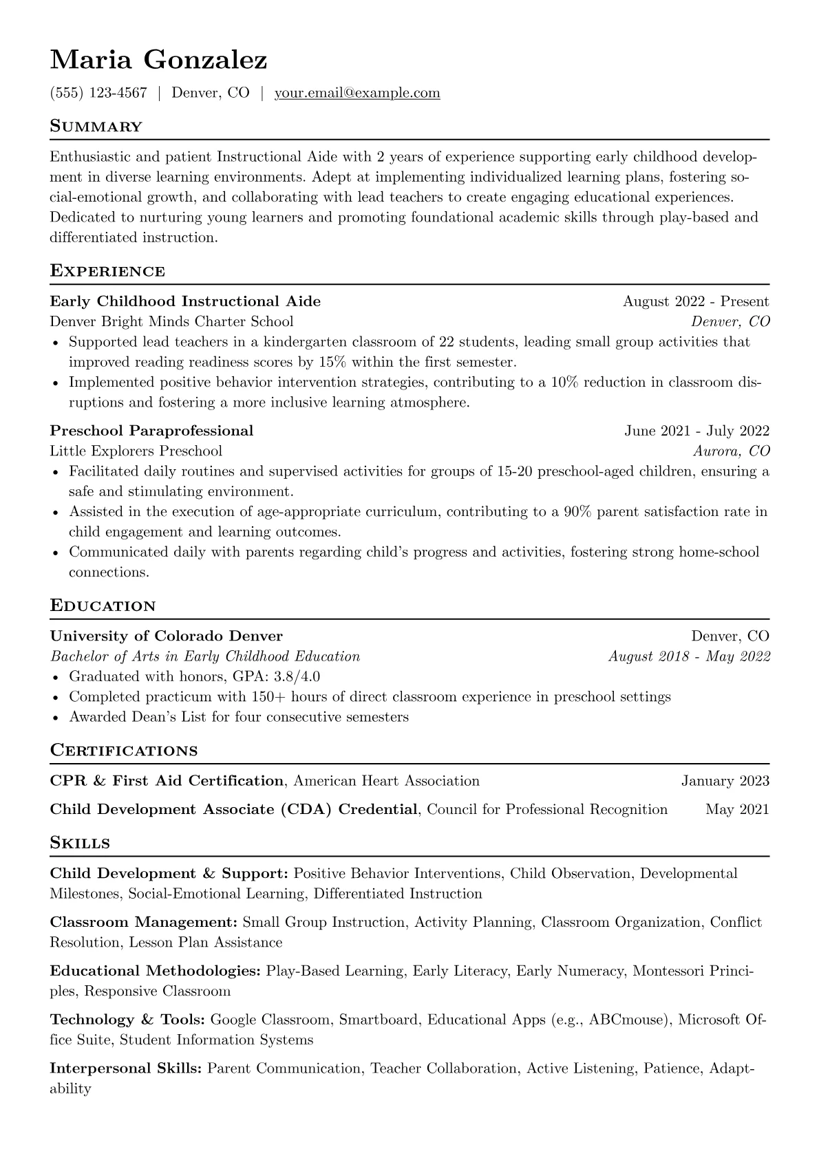 Instructional Aide version - Page 1
