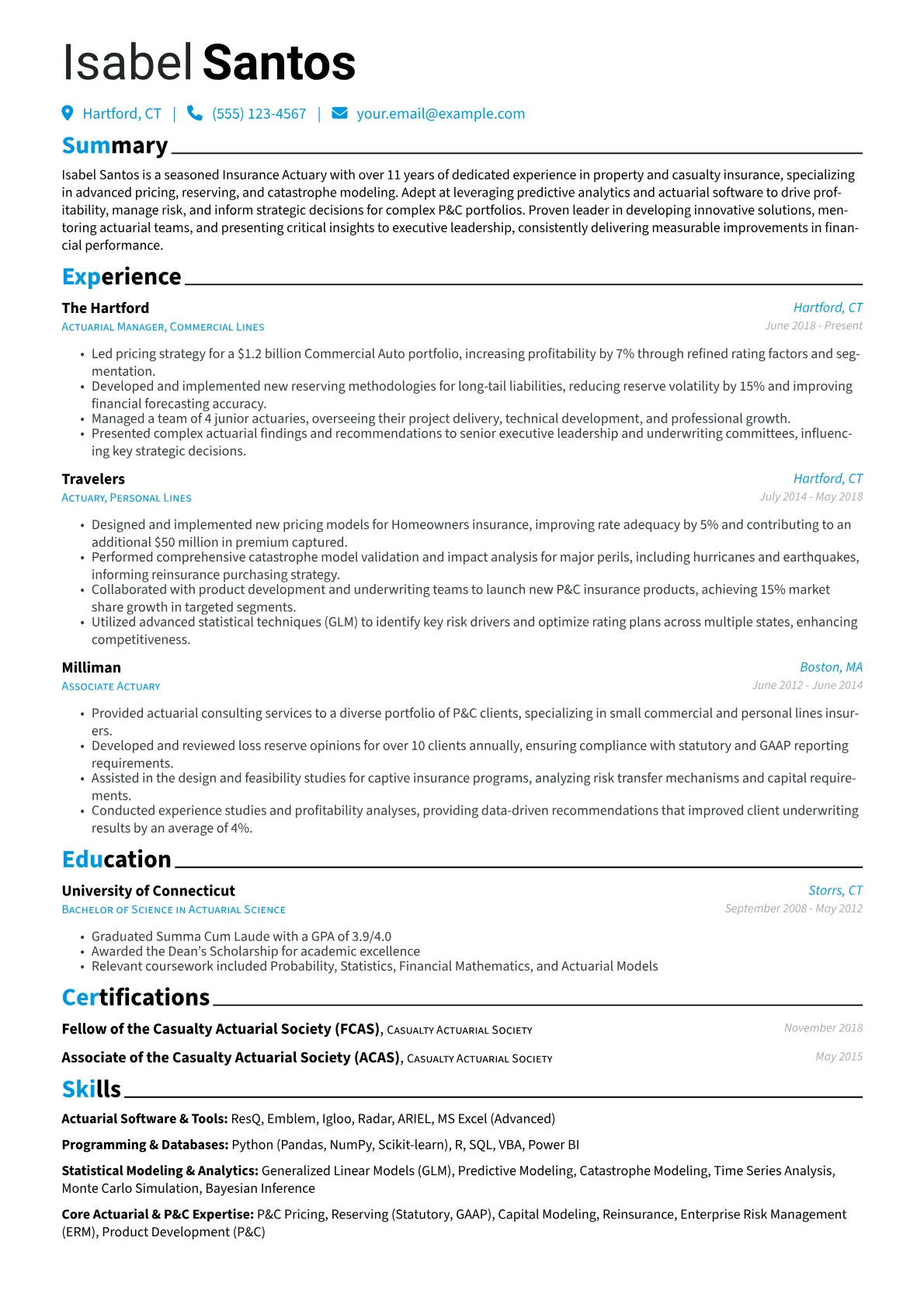 Senior P&C Actuary version - Page 1
