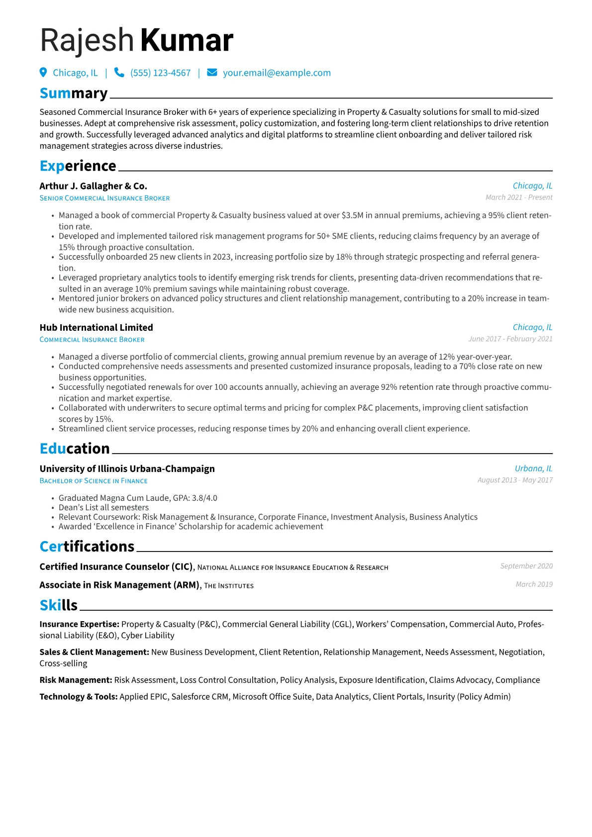 Insurance Broker - P&C version - Page 1