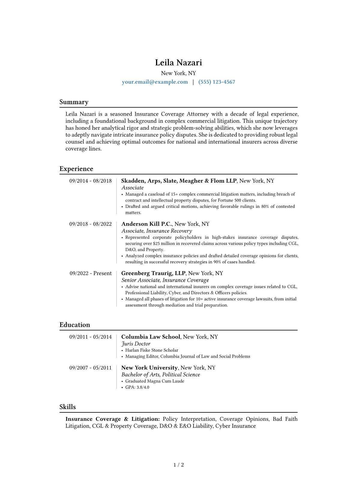 Career changer version - Page 1