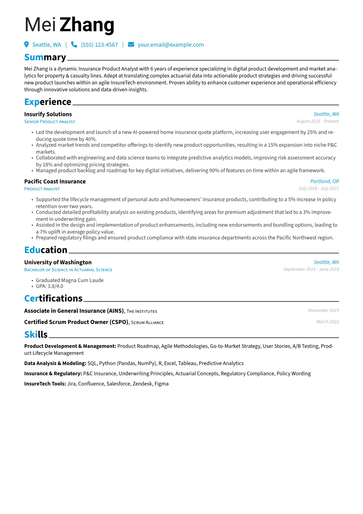 InsureTech Product Analyst version - Page 1