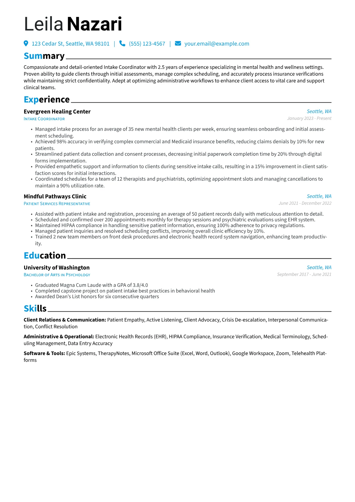 Mental Health Intake version - Page 1
