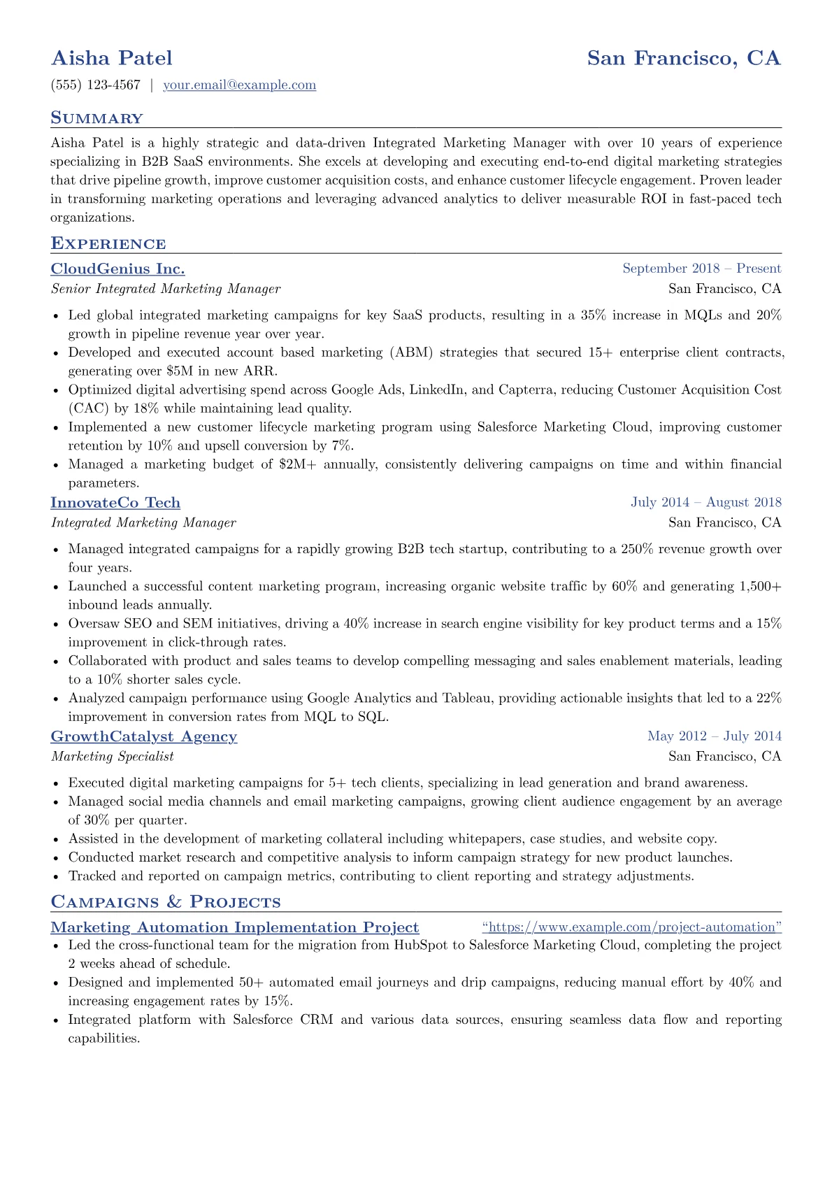 B2B SaaS Focus version - Page 1