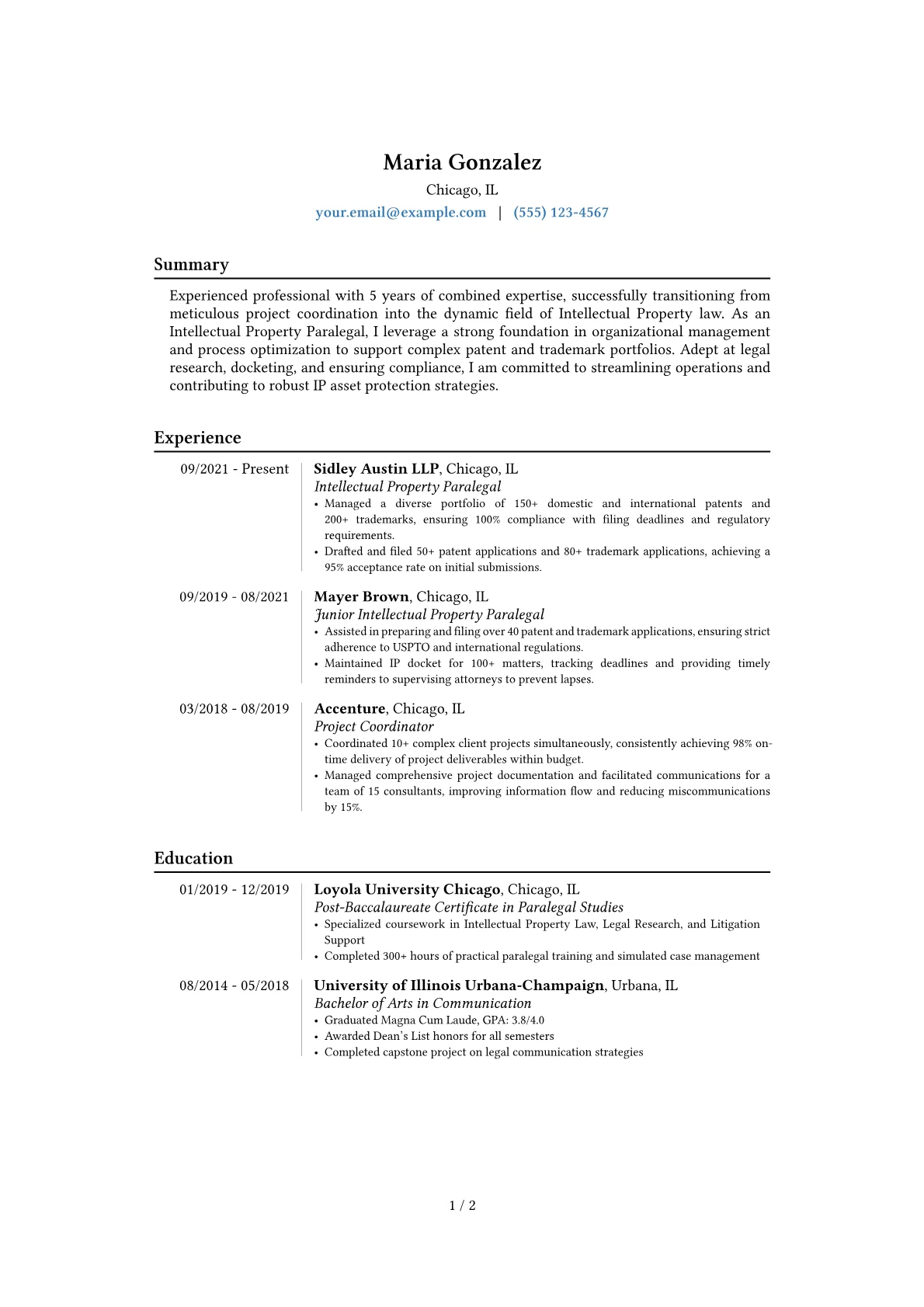 Career changer version - Page 1