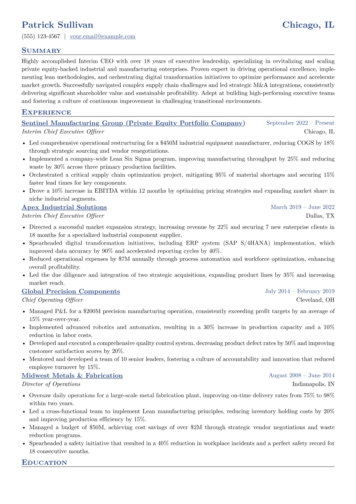 Interim CEO version - Page 1