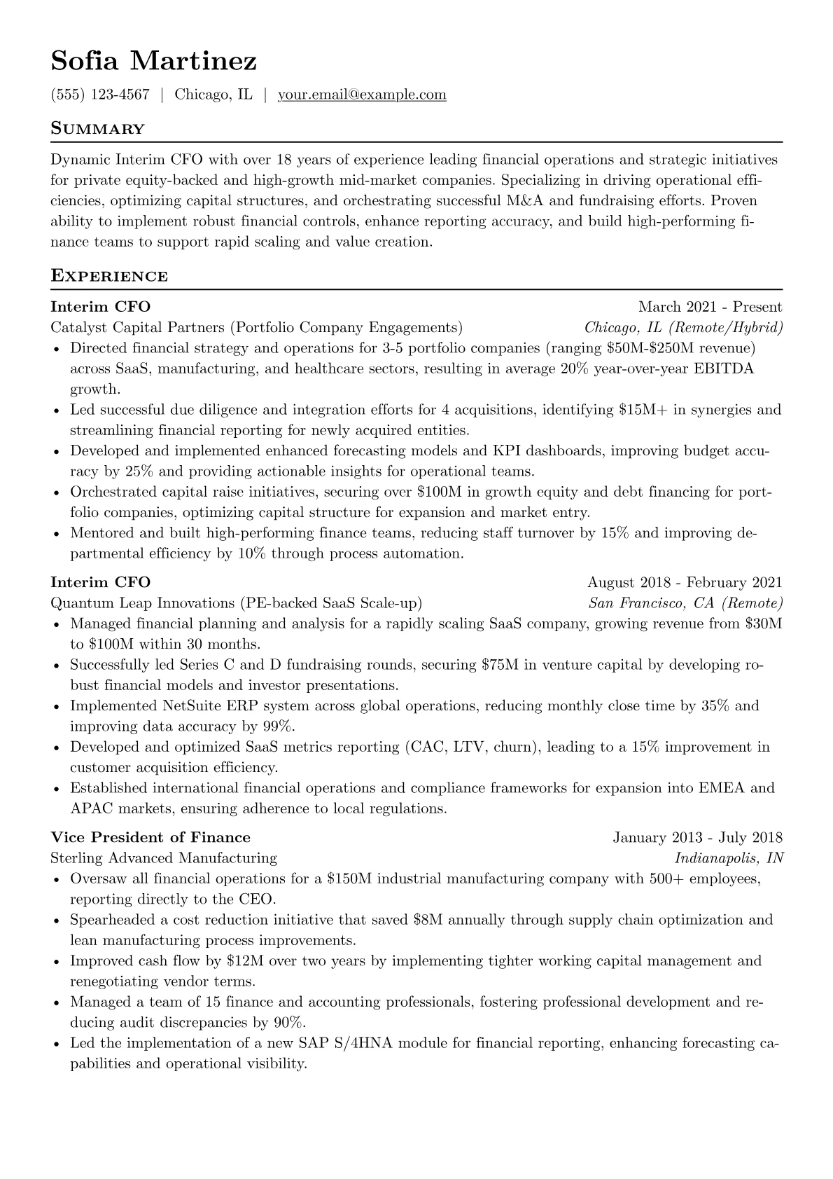 Interim CFO version - Page 1