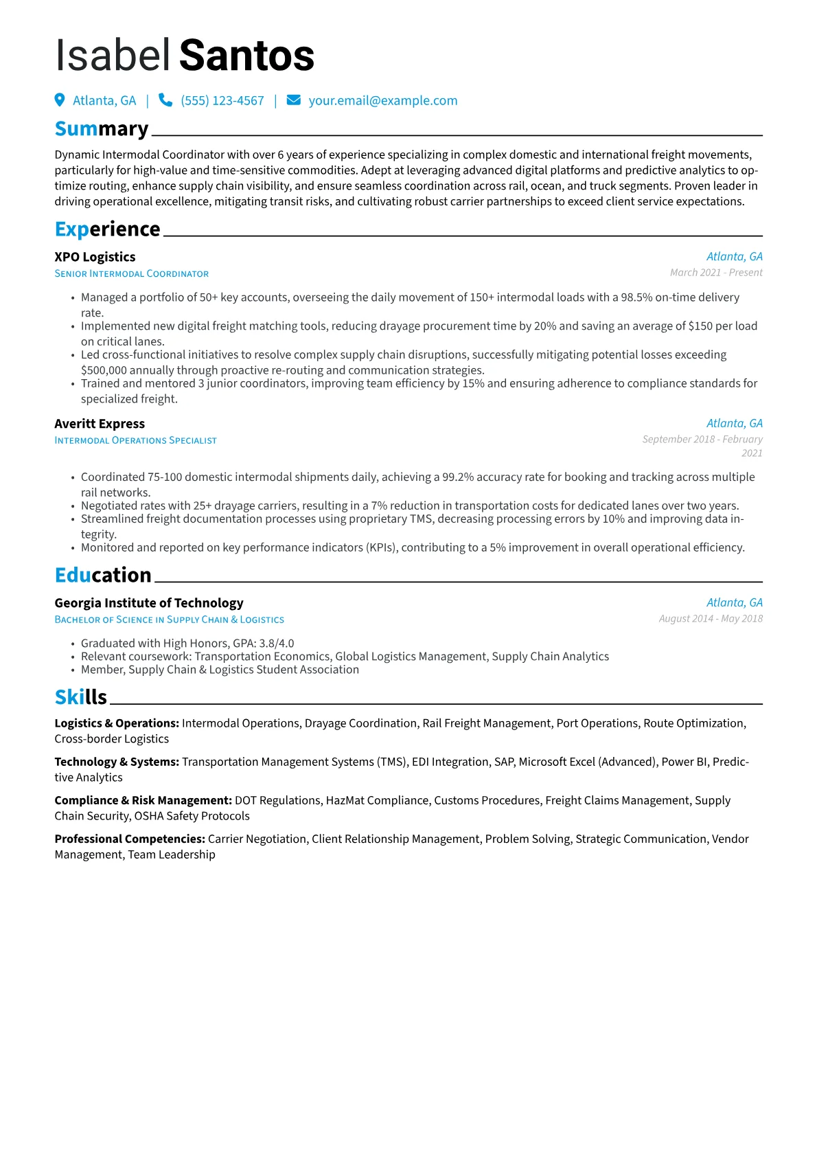 Logistics & Operations version - Page 1