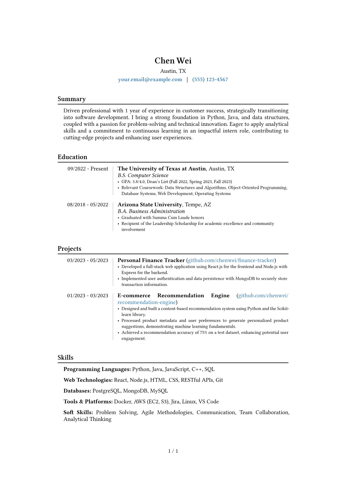 Career changer version - Page 1