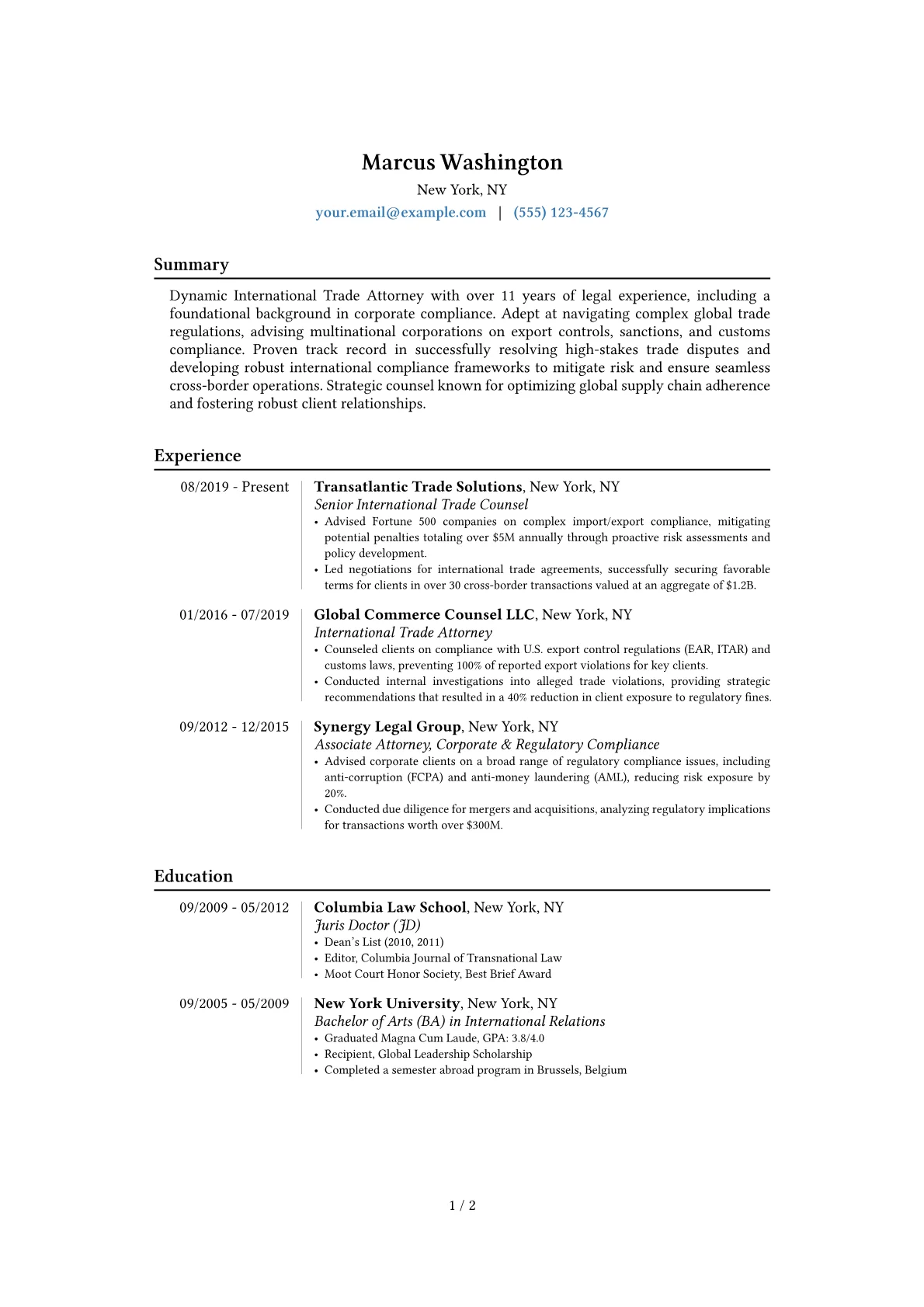 Career changer version - Page 1