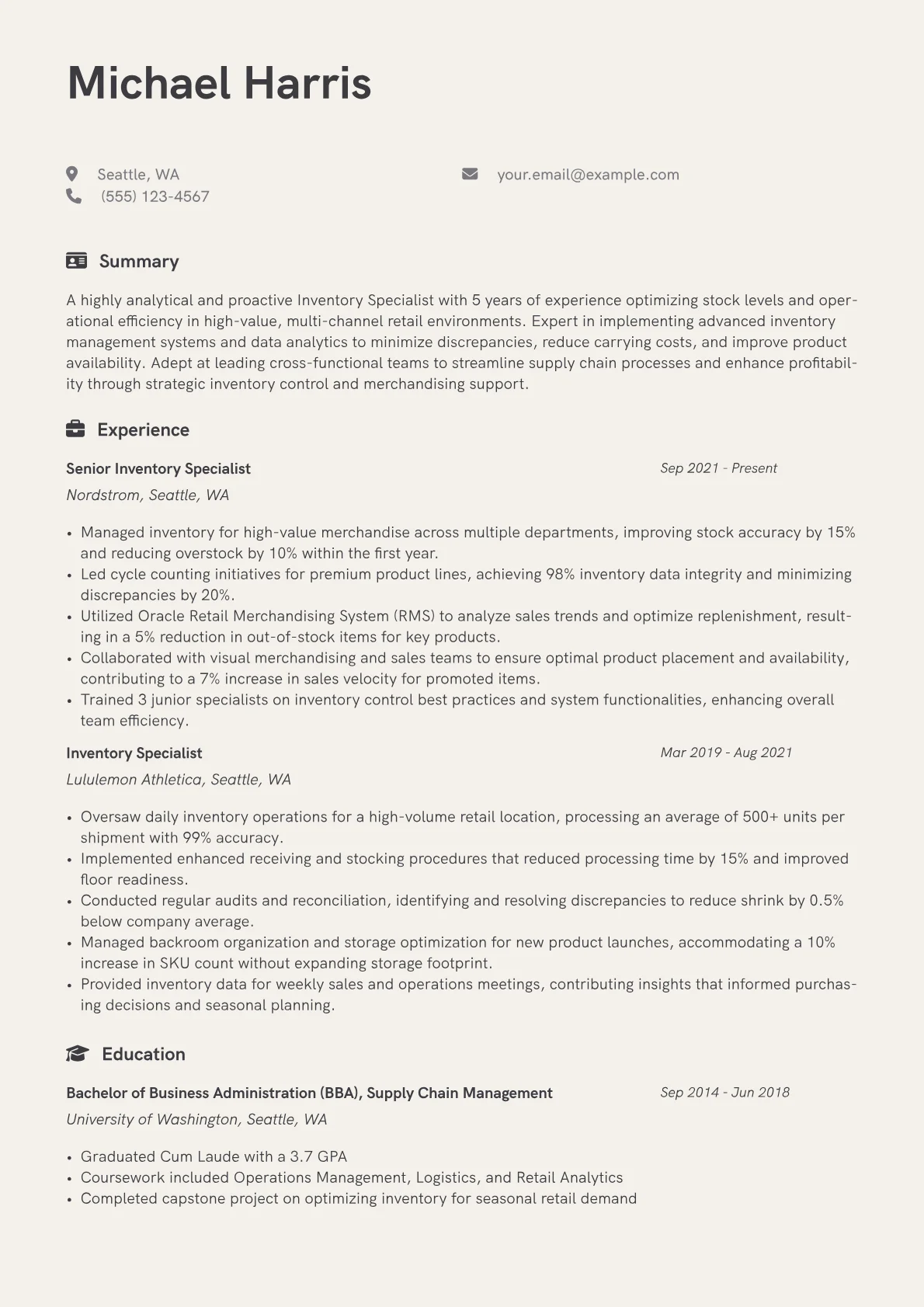 Inventory Specialist version - Page 1