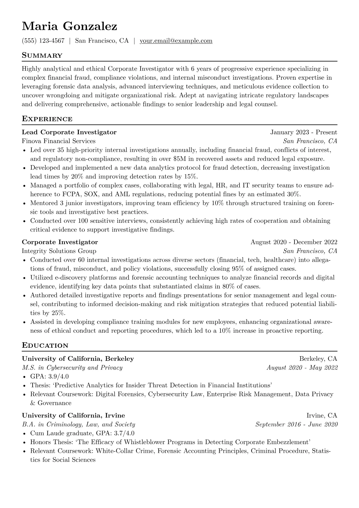 Corporate Fraud version - Page 1