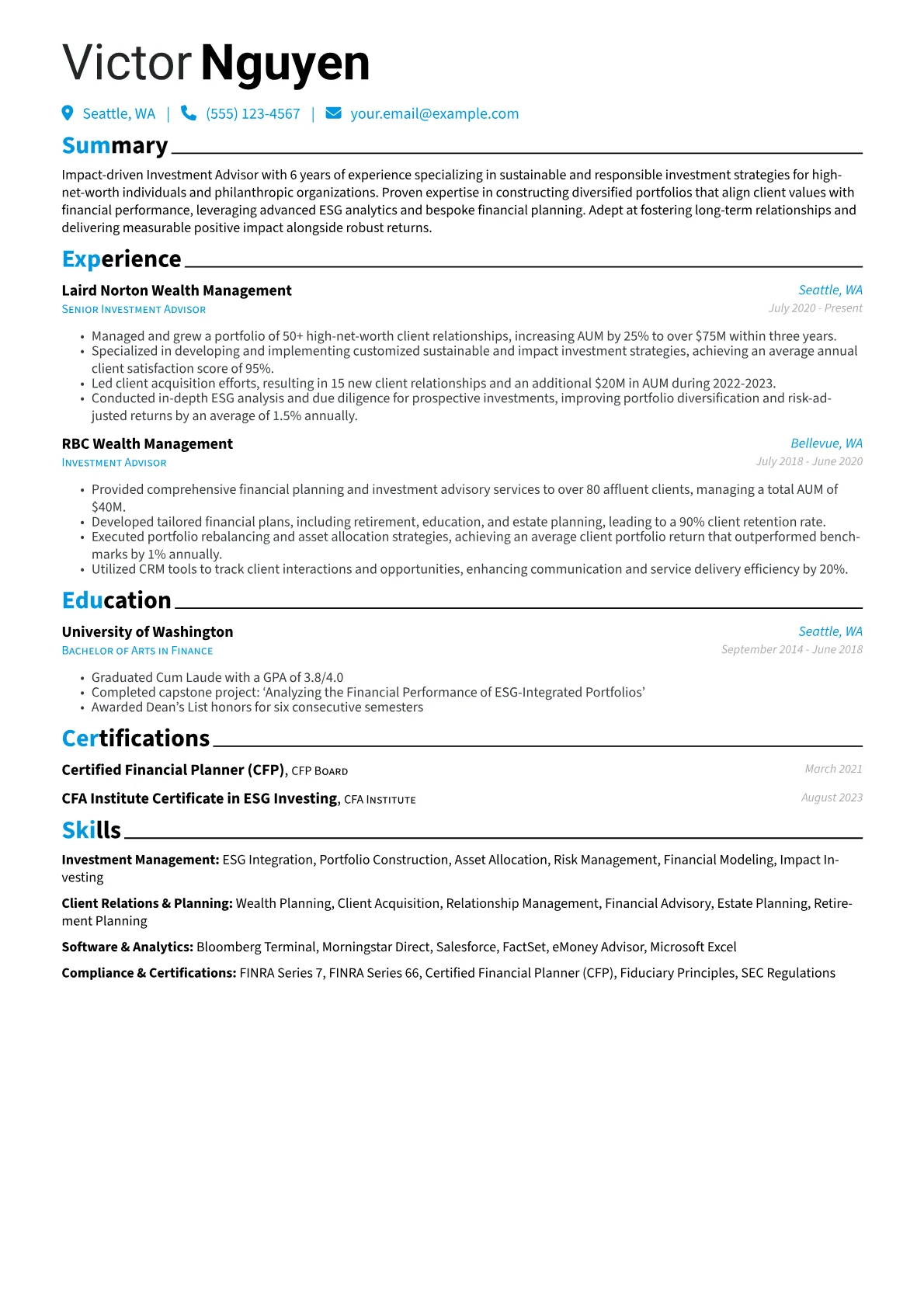Investment Advisor version - Page 1