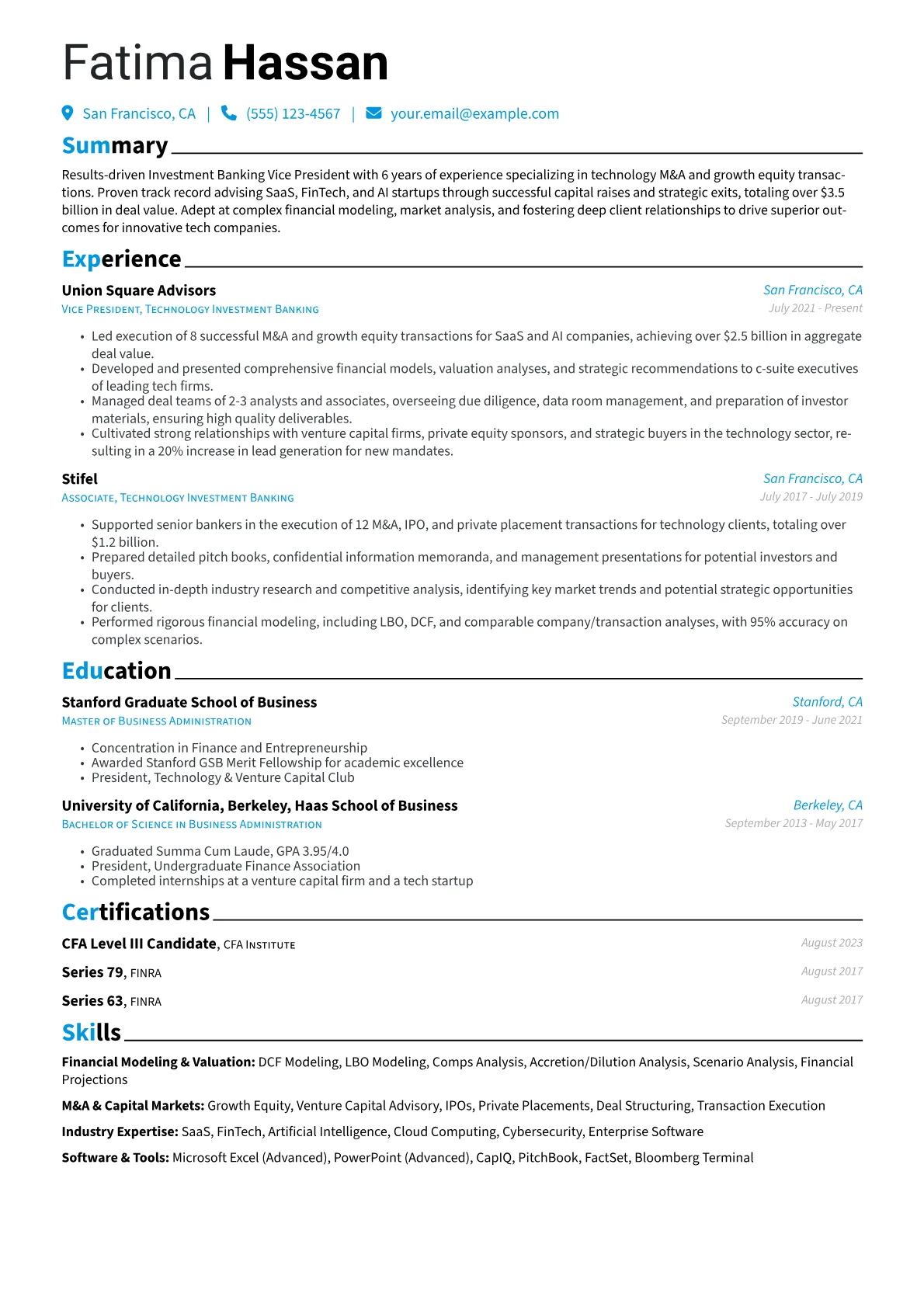 Investment Banker version - Page 1
