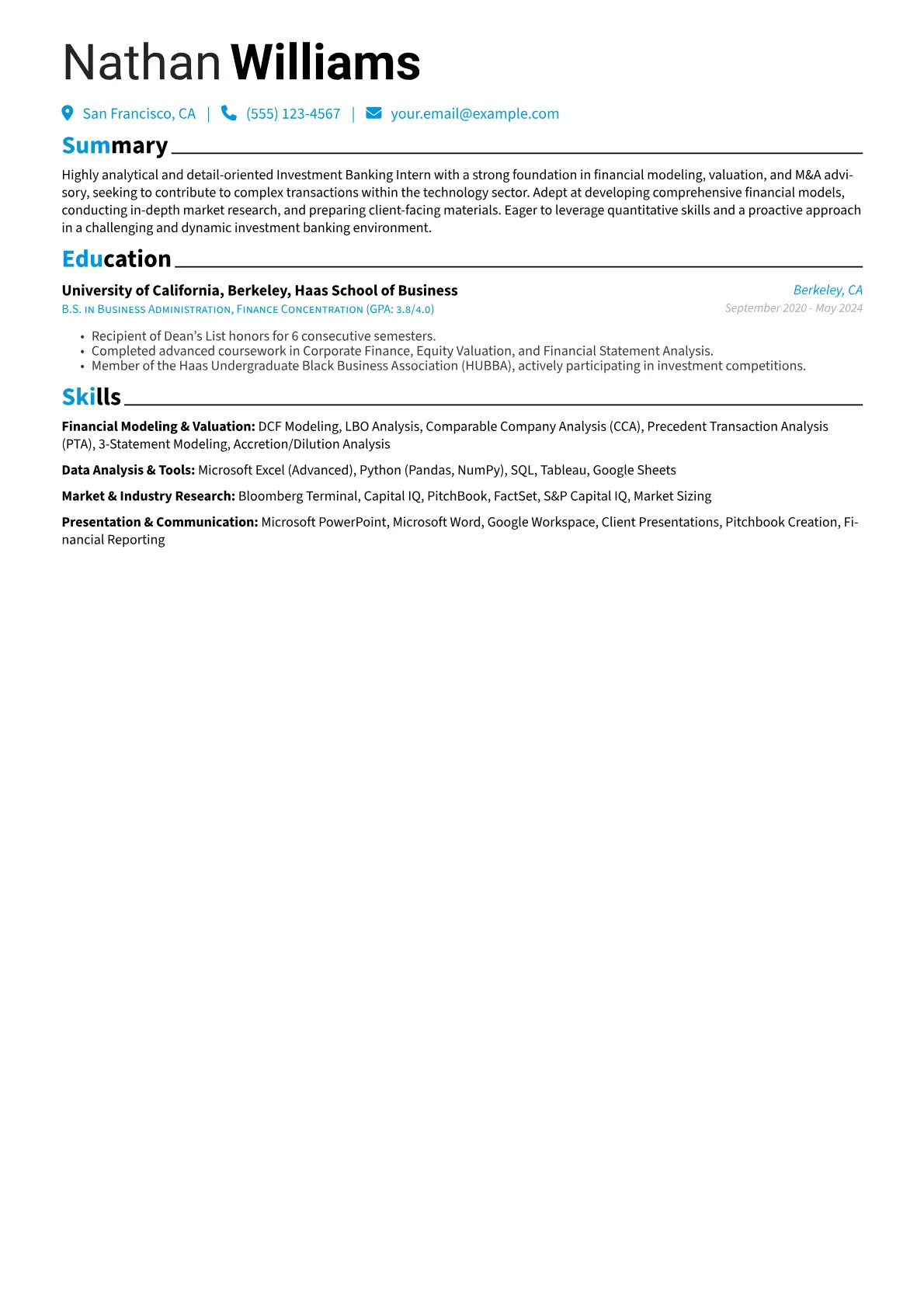 Financial Modeling version - Page 1
