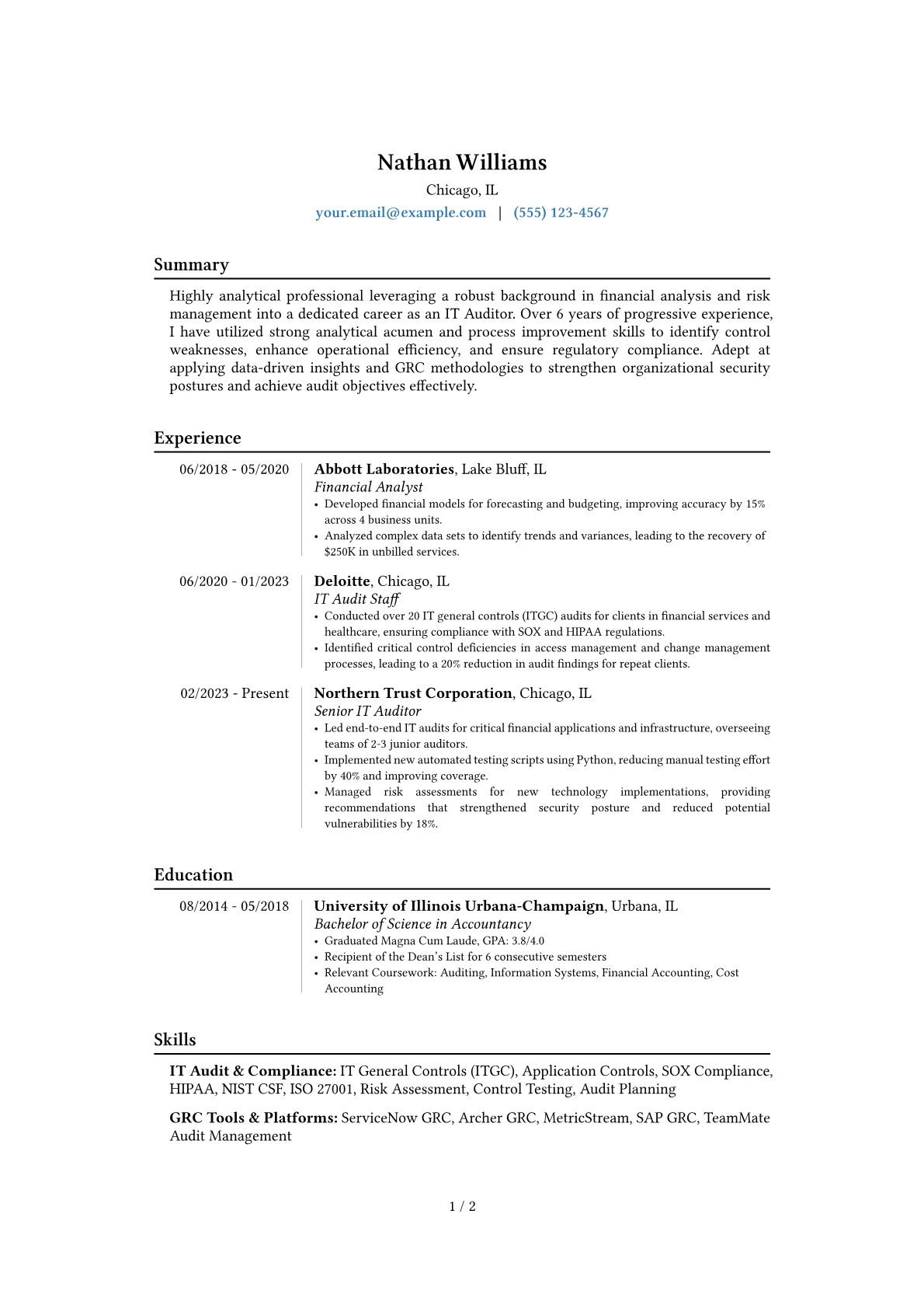 Career changer version - Page 1