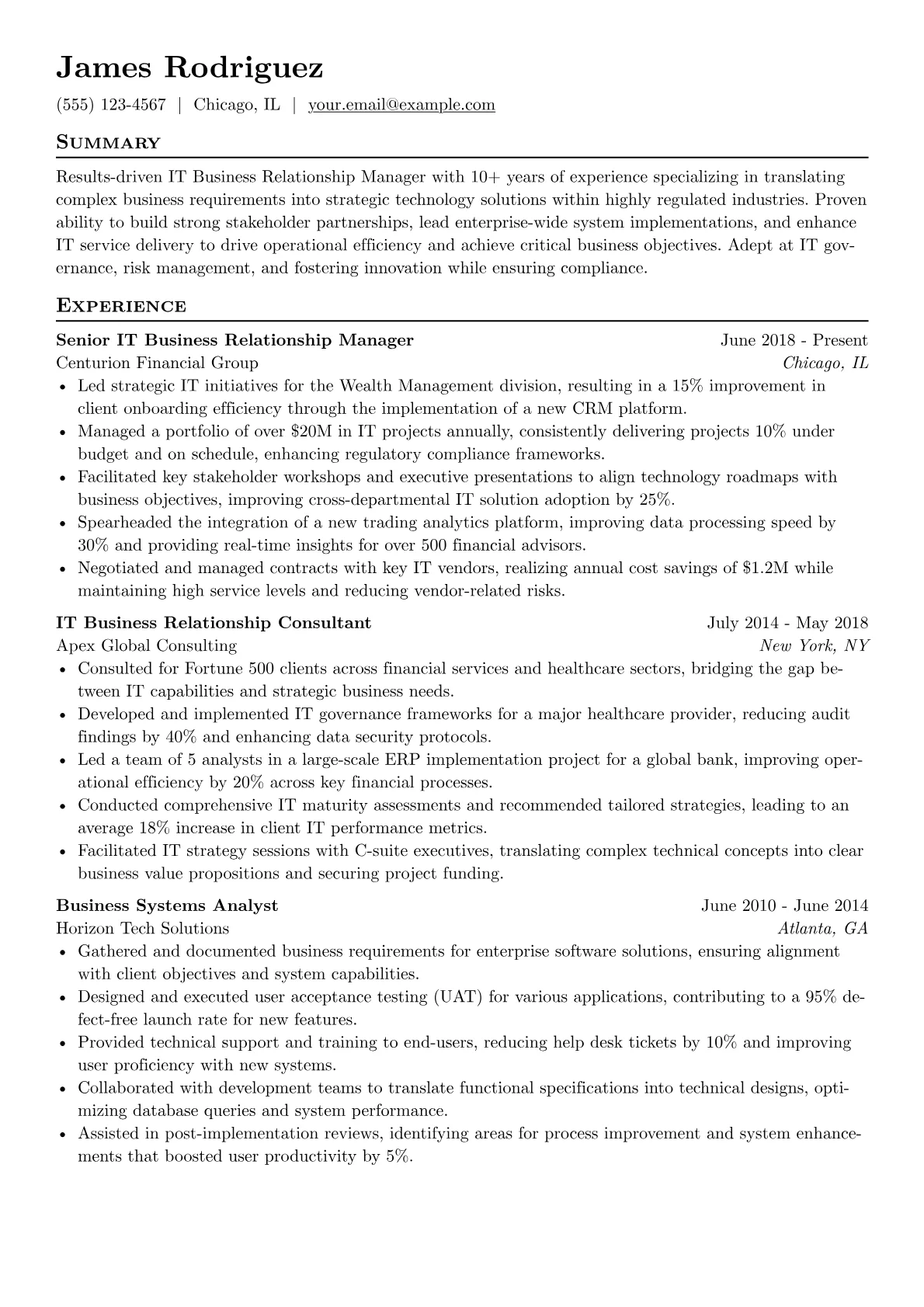 Business Relationship version - Page 1