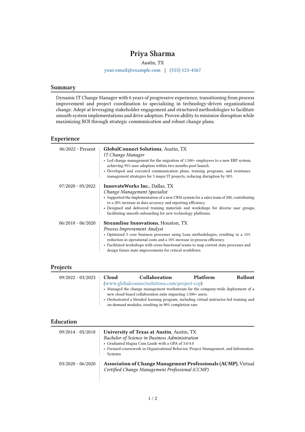 Career changer version - Page 1