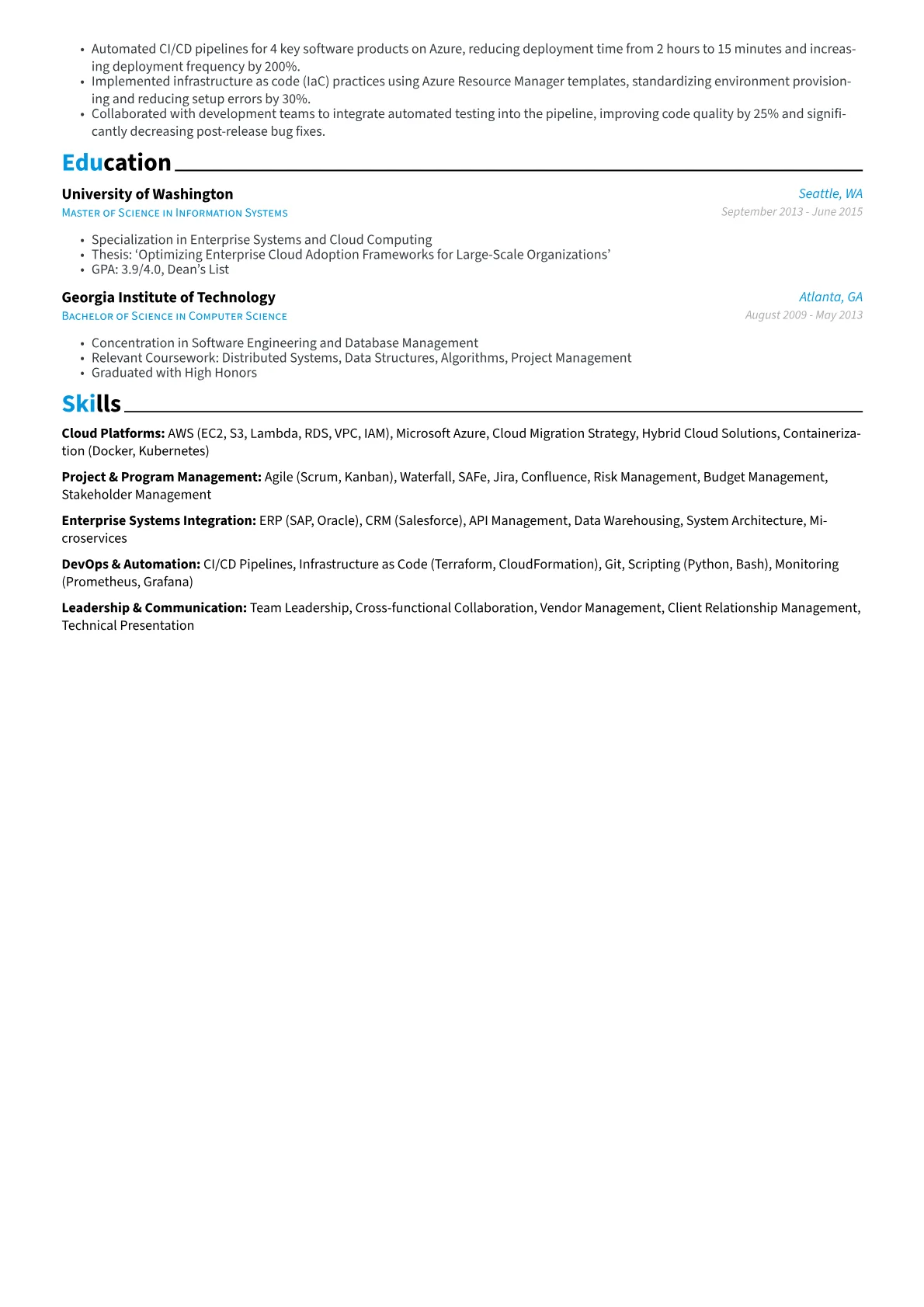 IT Delivery Manager resume example, IT Delivery Manager, page 2