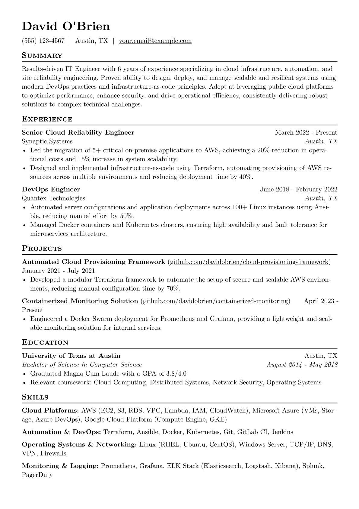 IT Engineer version - Page 1