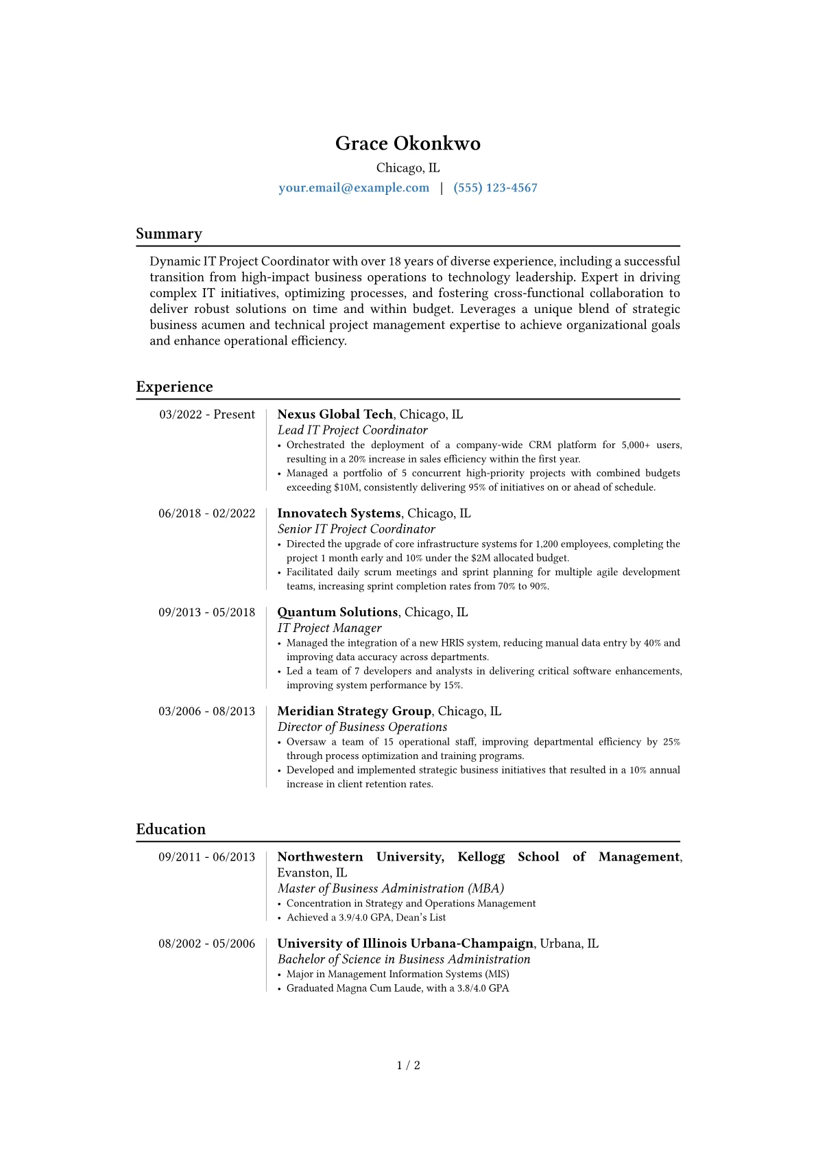 Career changer version - Page 1