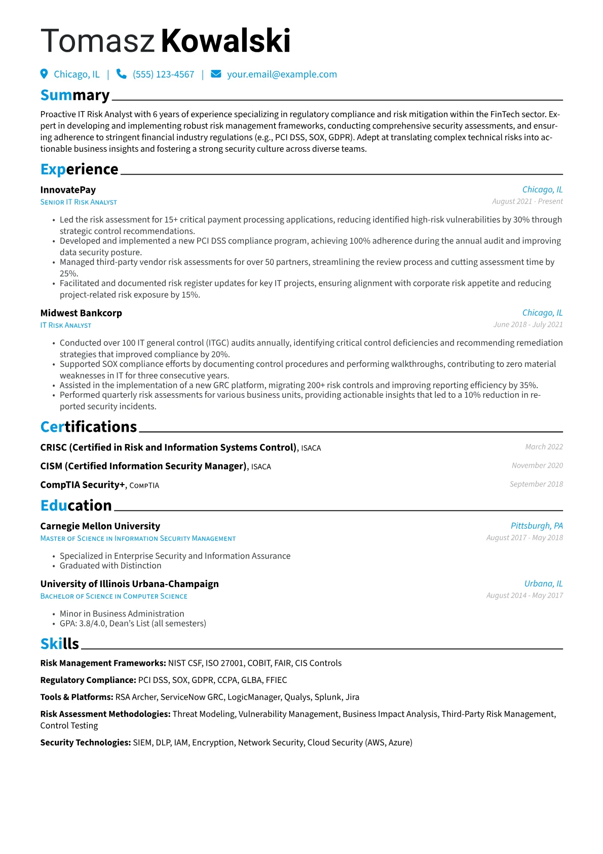 IT Risk Analyst version - Page 1