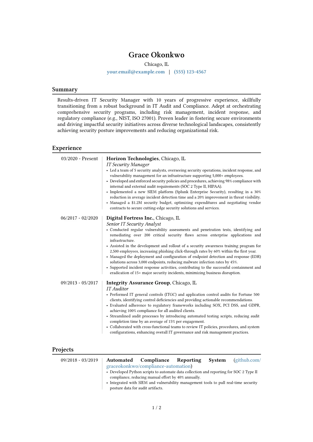 Career changer version - Page 1