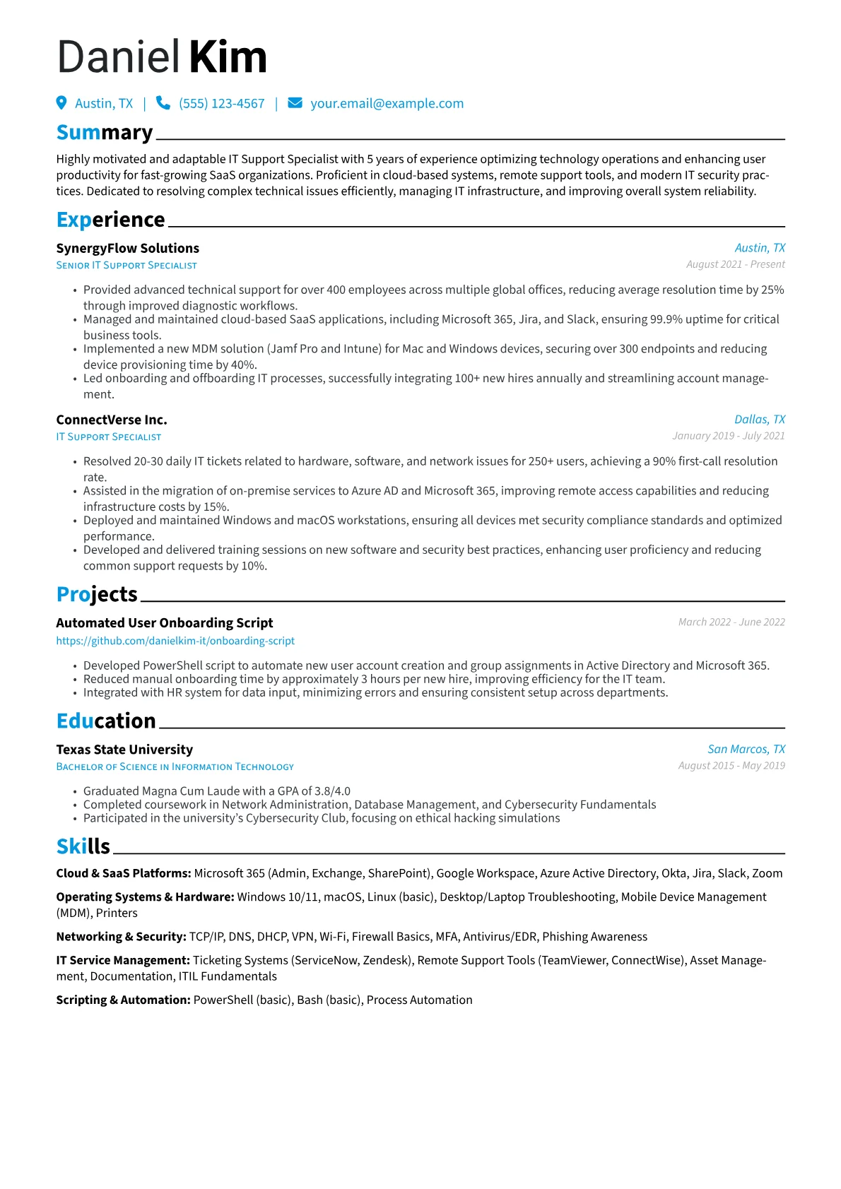 IT Support - SaaS & Cloud version - Page 1