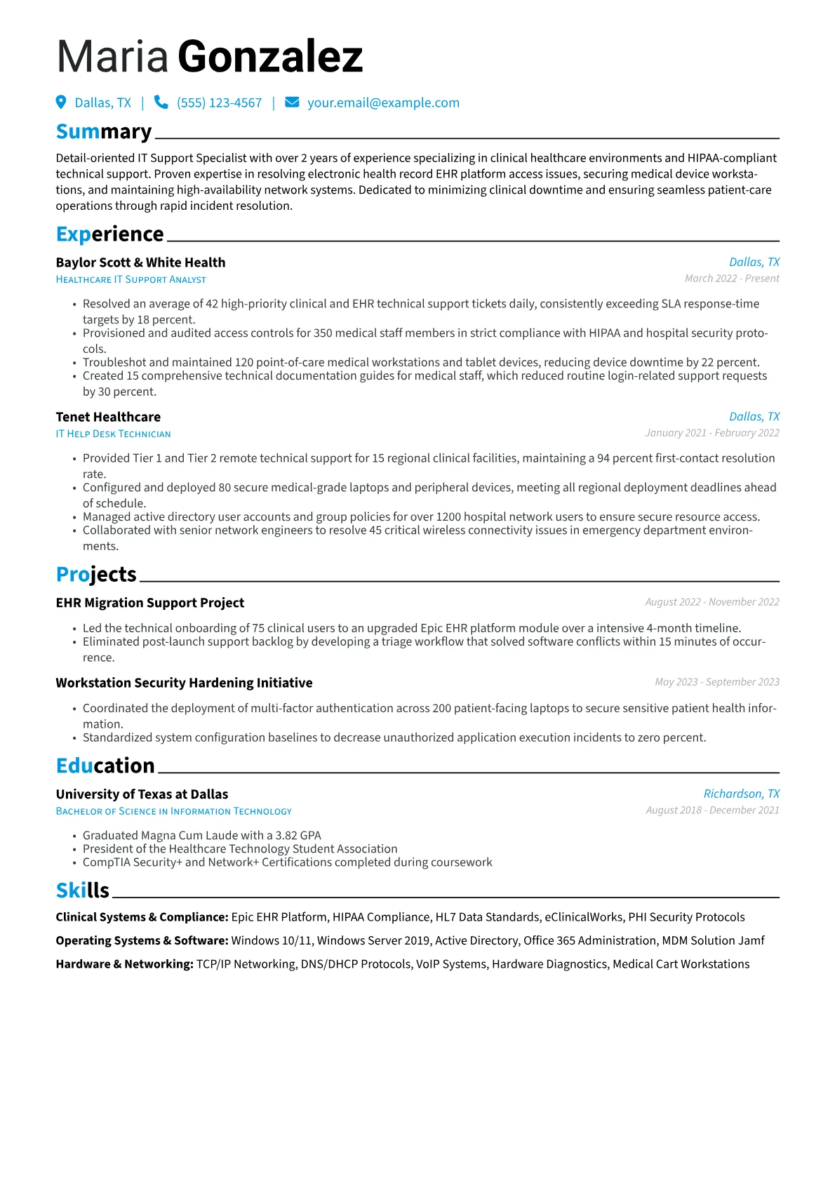 Healthcare IT Support version - Page 1