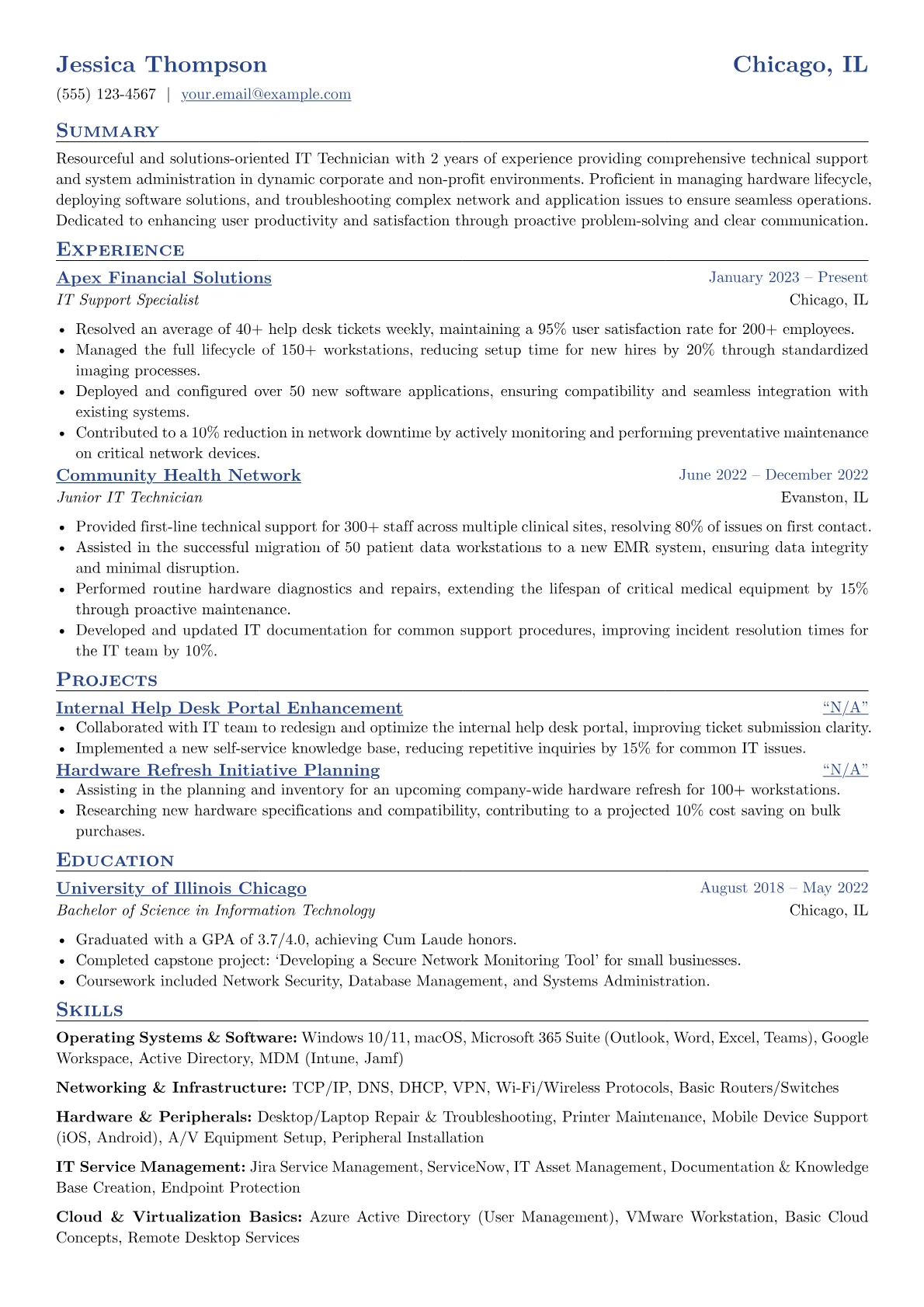 Entry-Level IT Support version - Page 1