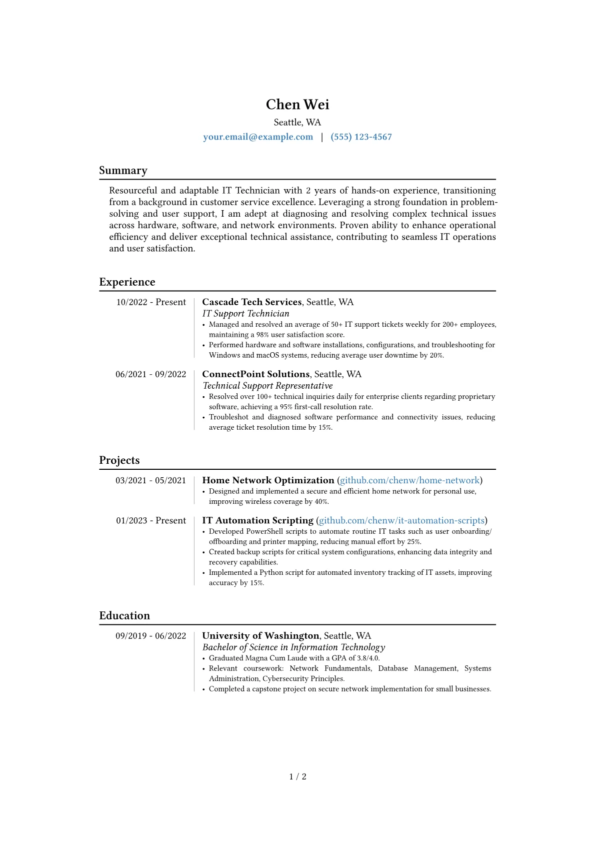 Career changer version - Page 1