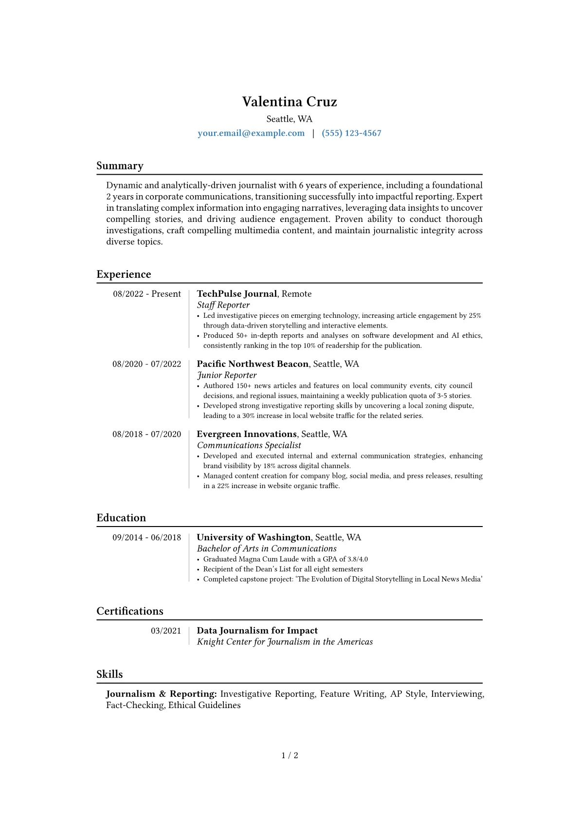 Career changer version - Page 1