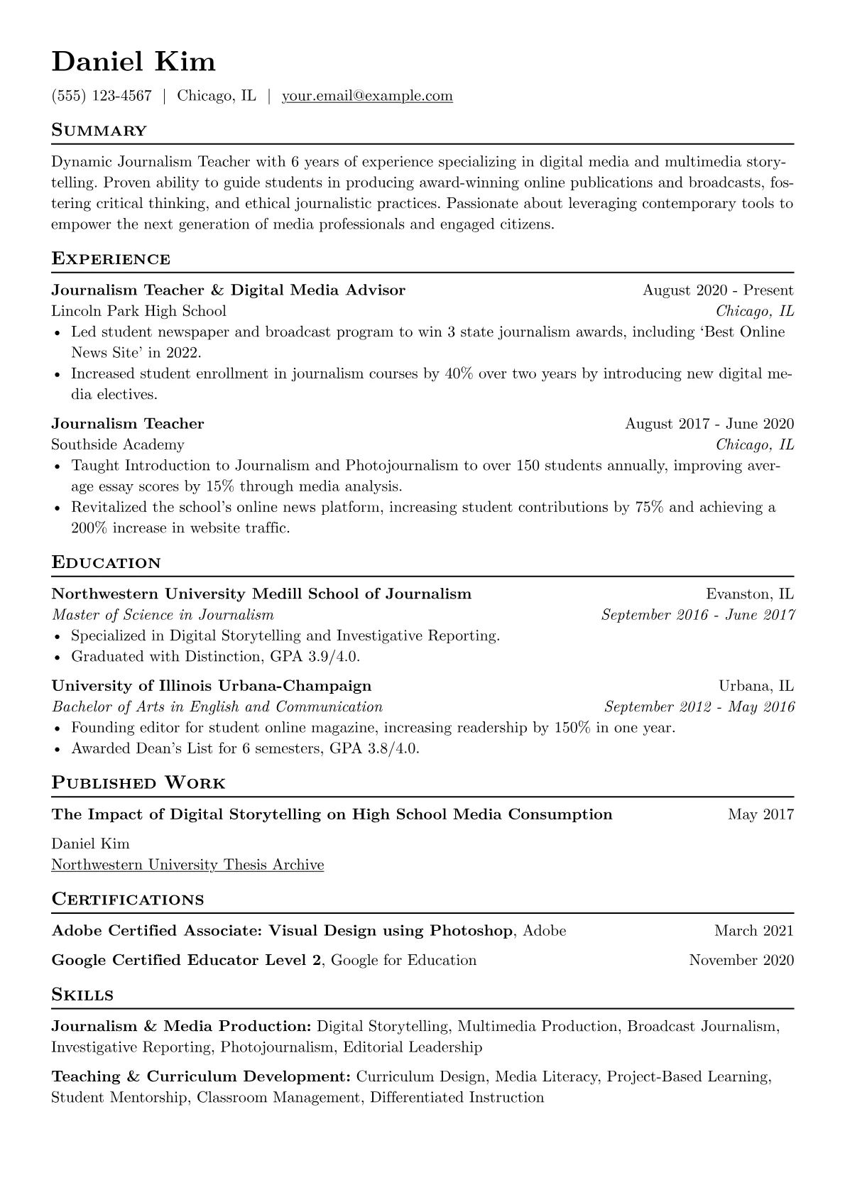 Digital Media Specialist version - Page 1