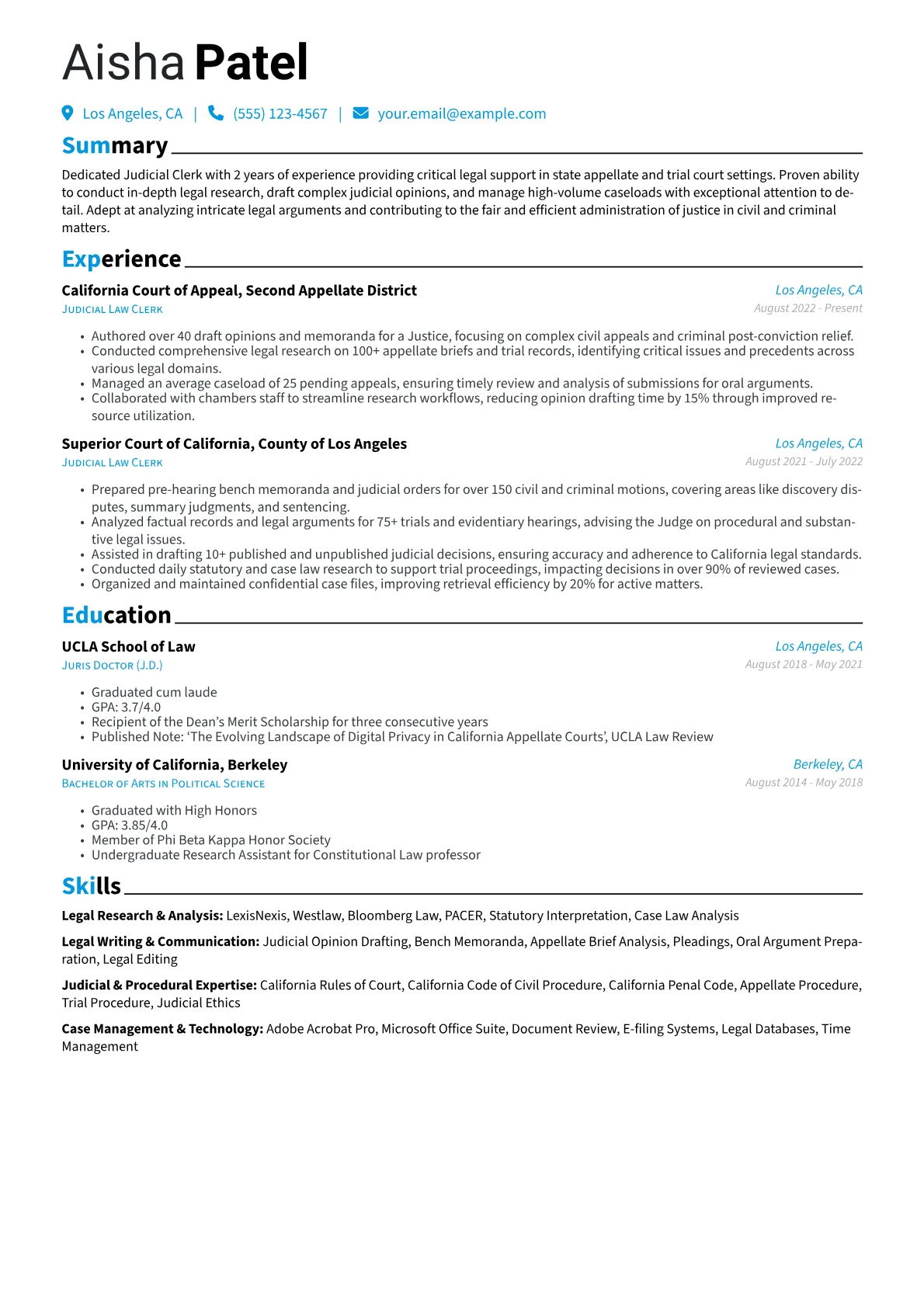 Judicial Clerk version - Page 1